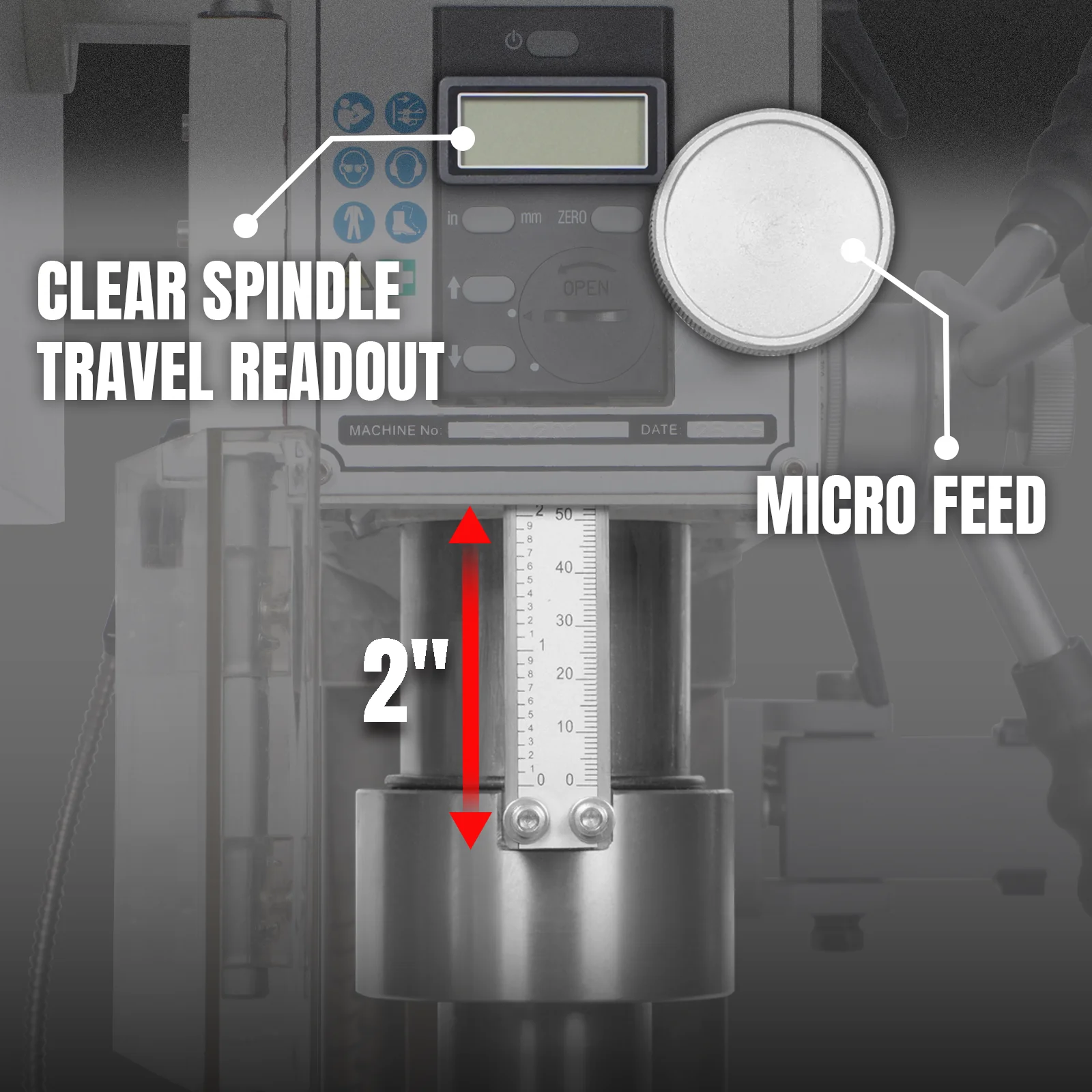 1.5 HP 10'' x 30'' Combination Lathe Milling Drilling Machine, 1.5'' Spindle Bore, 0-2000 RPM Variable Speed, High Precision Benchtop Lathe for Metalworking – Without Stand 1030VC - Image 11