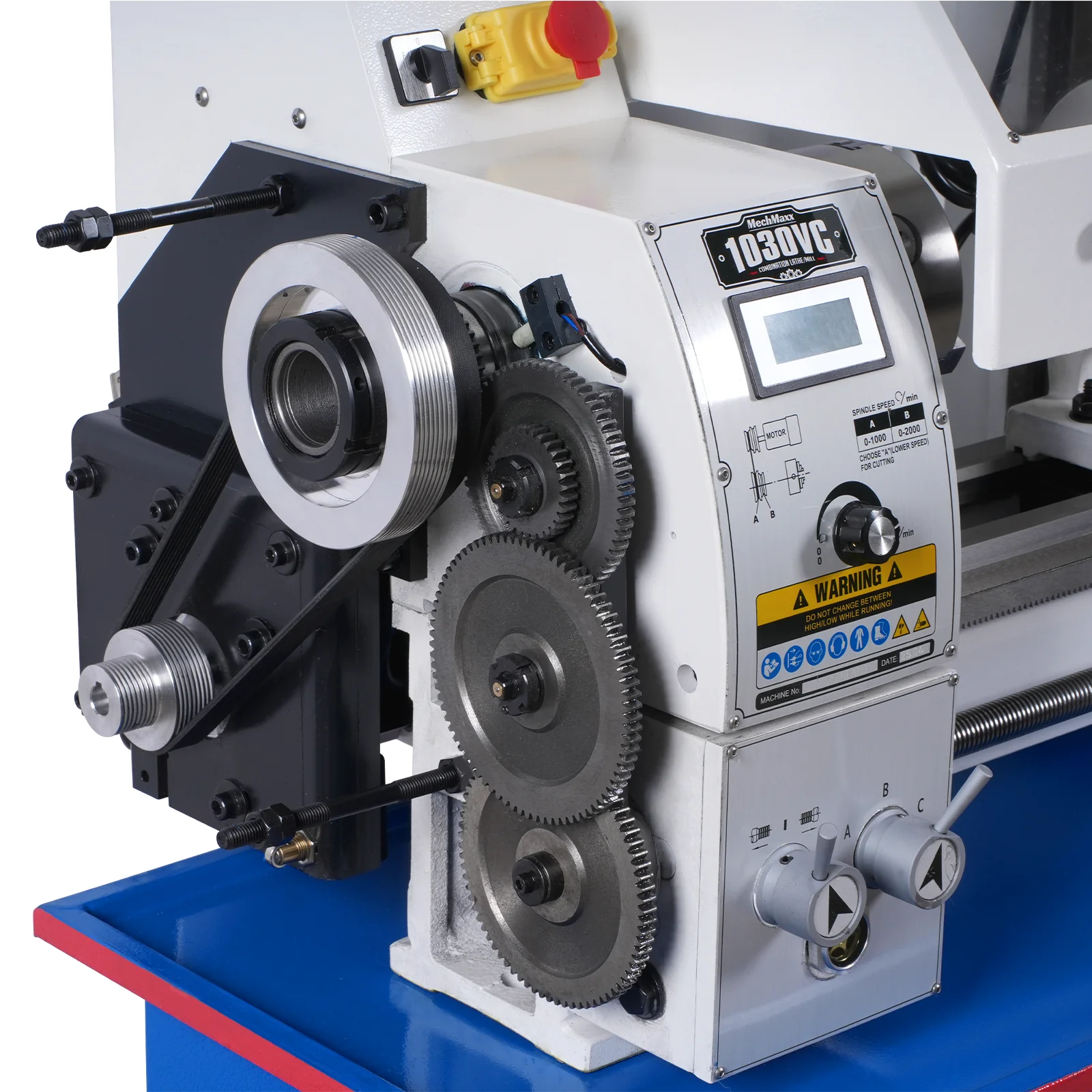 1.5 HP 10'' x 30'' Combination Lathe Milling Drilling Machine, 1.5'' Spindle Bore, 0-2000 RPM Variable Speed, High Precision Benchtop Lathe for Metalworking – Without Stand 1030VC - Image 18