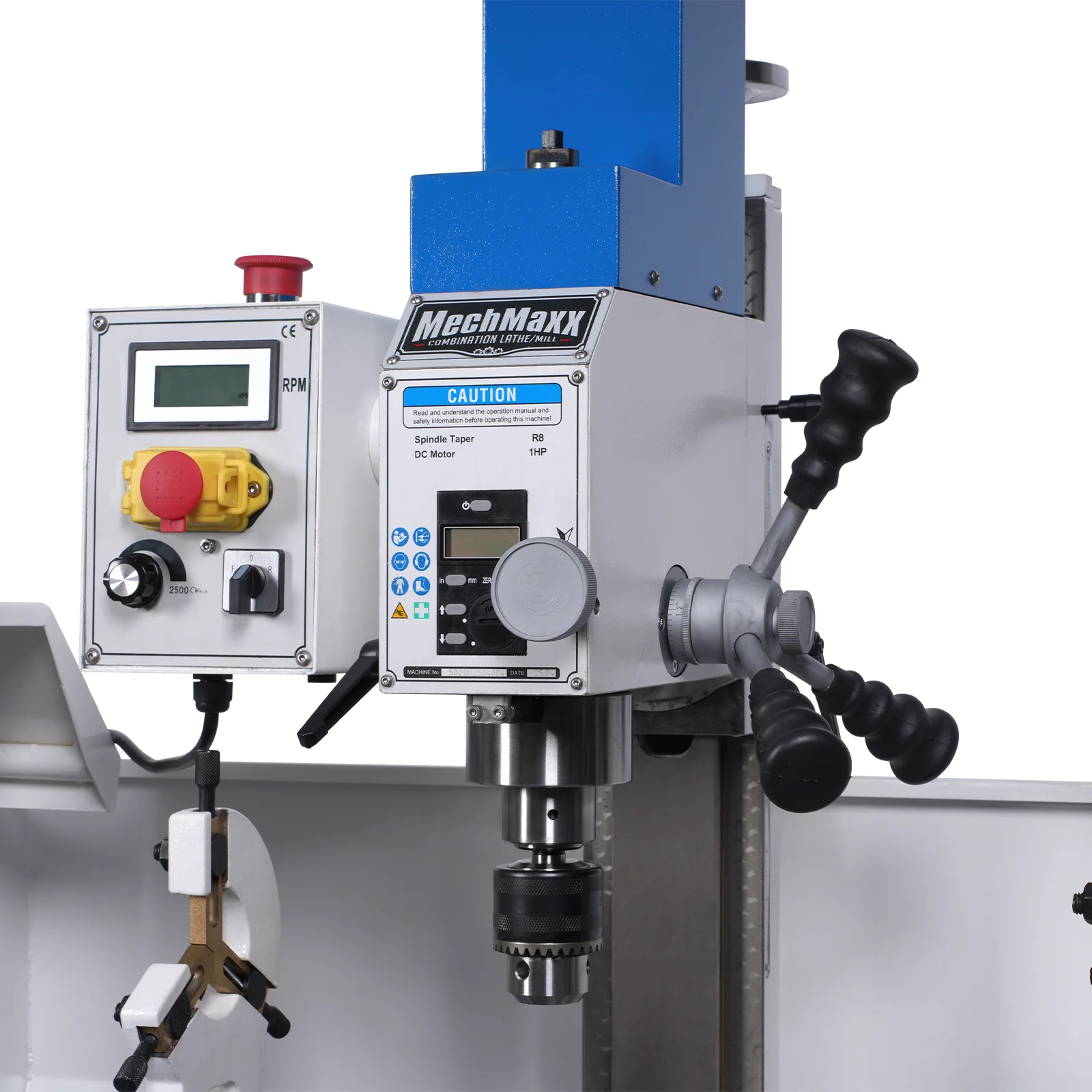 1.5 HP 10'' x 30'' Combination Lathe Milling Drilling Machine, 1.5'' Spindle Bore, 0-2000 RPM Variable Speed, High Precision Benchtop Lathe for Metalworking – Without Stand 1030VC - Image 19