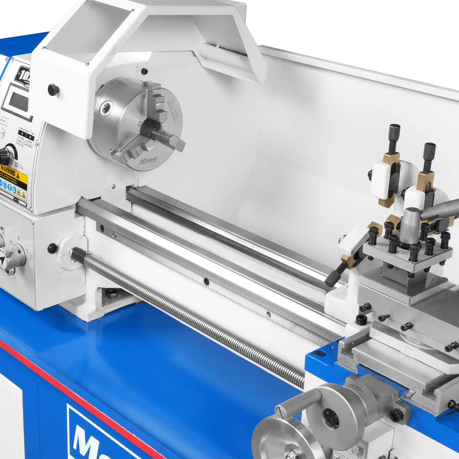 10'' x 22'' Industrial Metal Lathe Machine High Precision Benchtop 1.5HP Brushless Motor 0-2000 RPM Variable Speed Metal Working Machine Small Lathe without Stand 1022V - Image 9