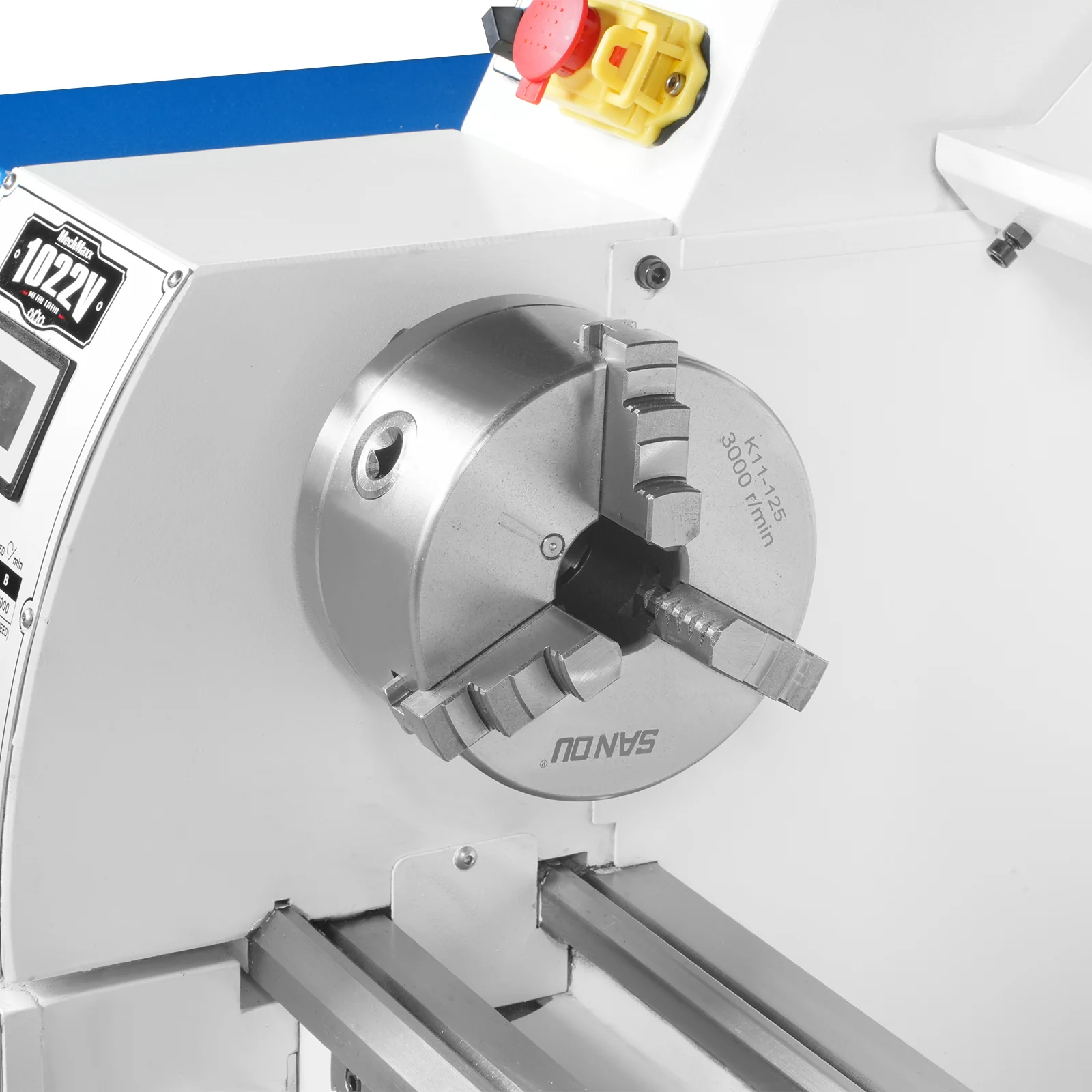 10'' x 22'' Industrial Metal Lathe Machine High Precision Benchtop 1.5HP Brushless Motor 0-2000 RPM Variable Speed Metal Working Machine Small Lathe without Stand 1022V - Image 7