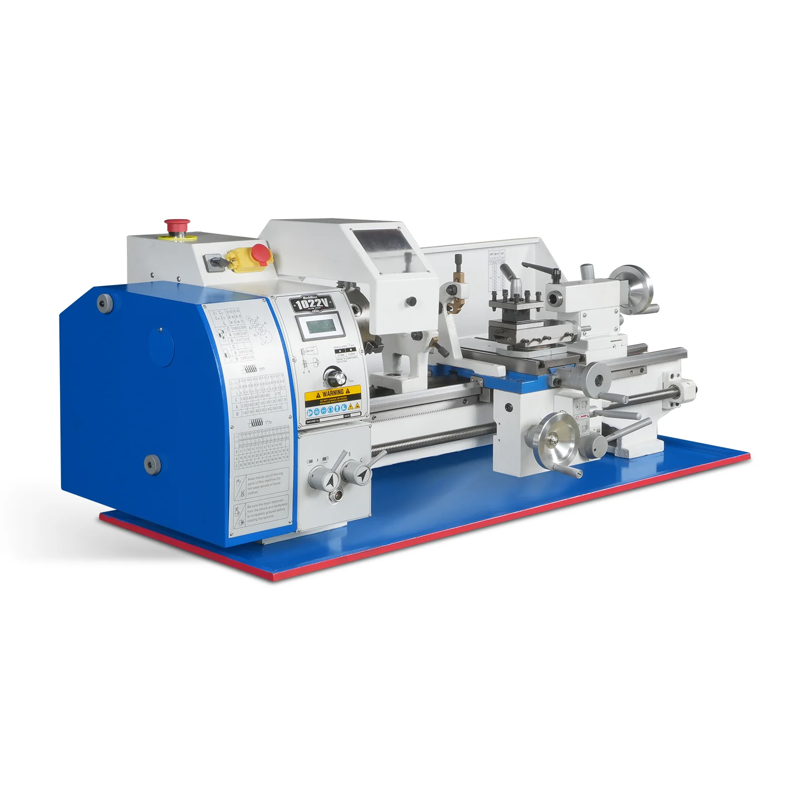 10'' x 22'' Industrial Metal Lathe Machine High Precision Benchtop 1.5HP Brushless Motor 0-2000 RPM Variable Speed Metal Working Machine Small Lathe without Stand 1022V - Image 3