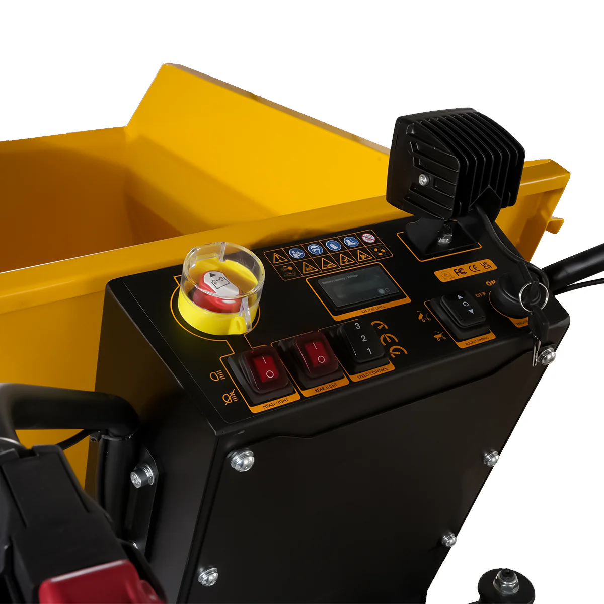 1100lb Loading 1000W DC Motor 48V Battery Powered Hydraulic Tipping Dump Cart,  EH50 - Image 3