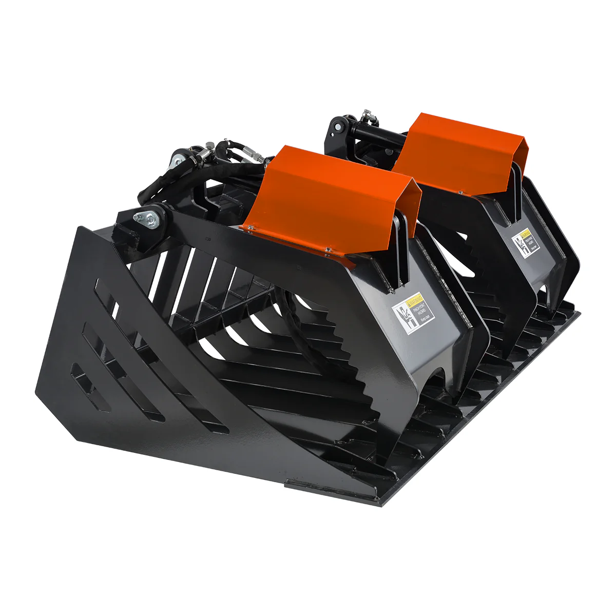 72” Skid Steer Skeleton Rock Bucket Grapple Rake, SSG72 - Image 3