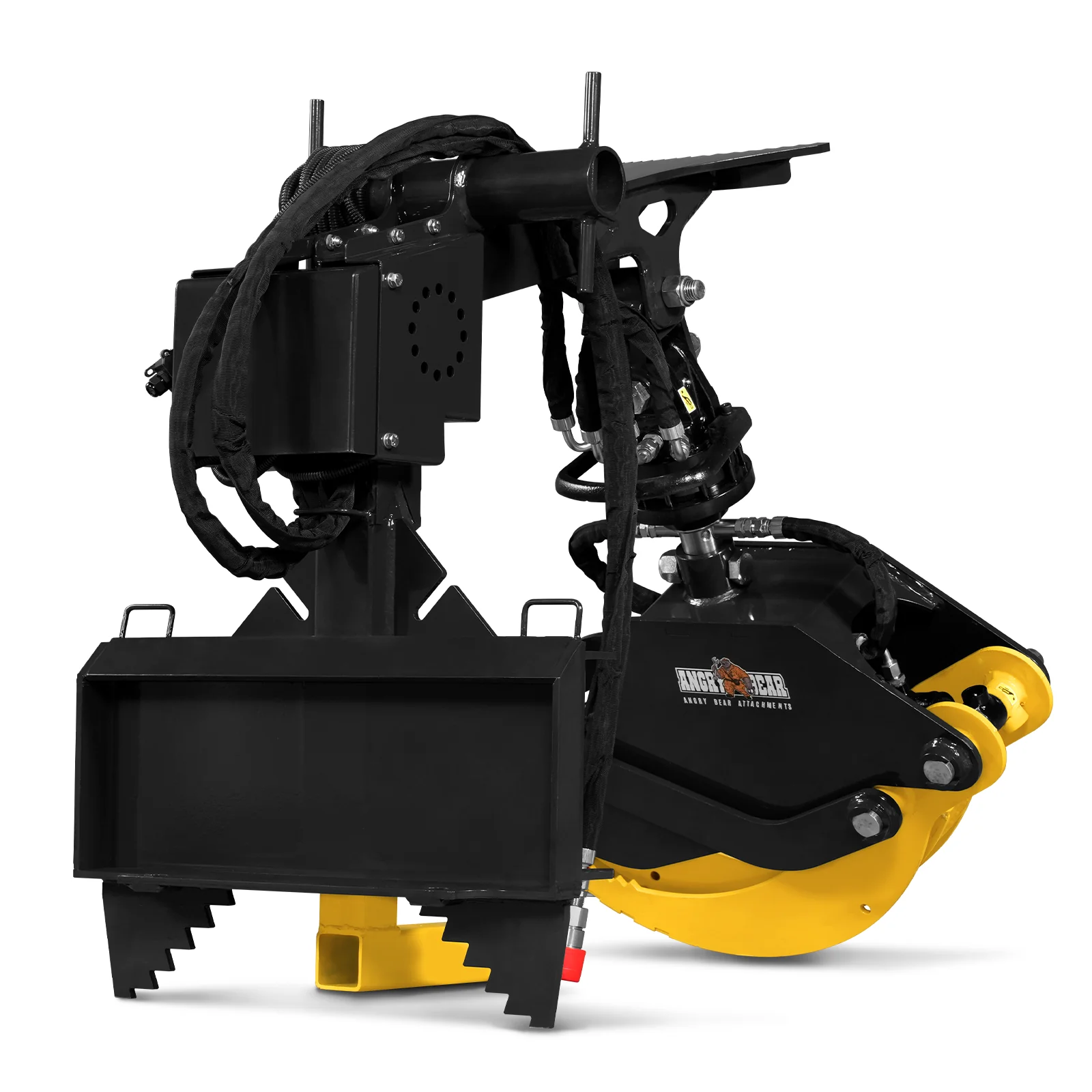 59" Multi-purpose Hydraulic Rotating Log Grapple For Mini Skid Steer, 1500lbs Lift Capacity, 360° Rotational Ability - Image 14