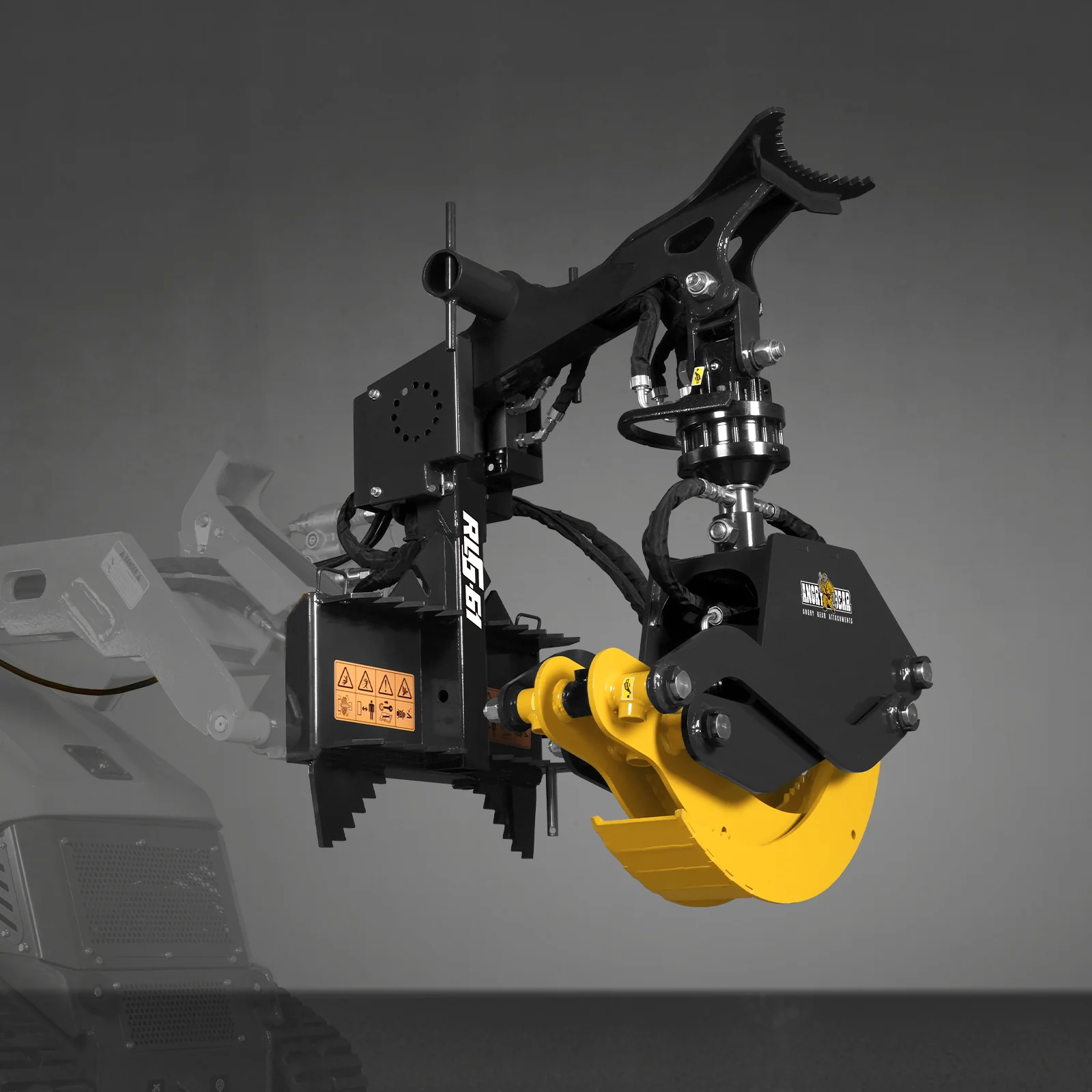 59" Multi-purpose Hydraulic Rotating Log Grapple For Mini Skid Steer, 1500lbs Lift Capacity, 360° Rotational Ability - Image 40