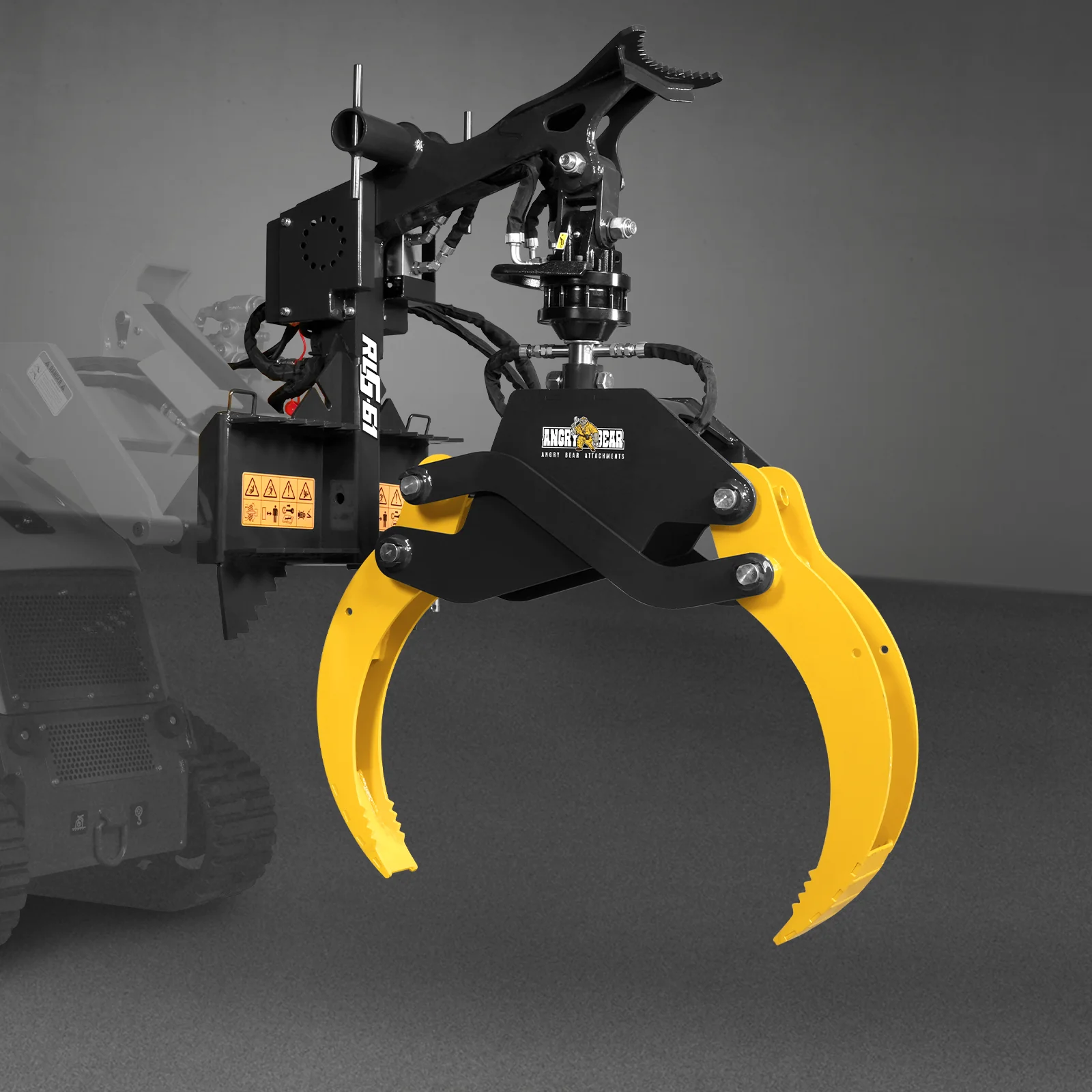 59" Multi-purpose Hydraulic Rotating Log Grapple For Mini Skid Steer, 1500lbs Lift Capacity, 360° Rotational Ability - Image 45