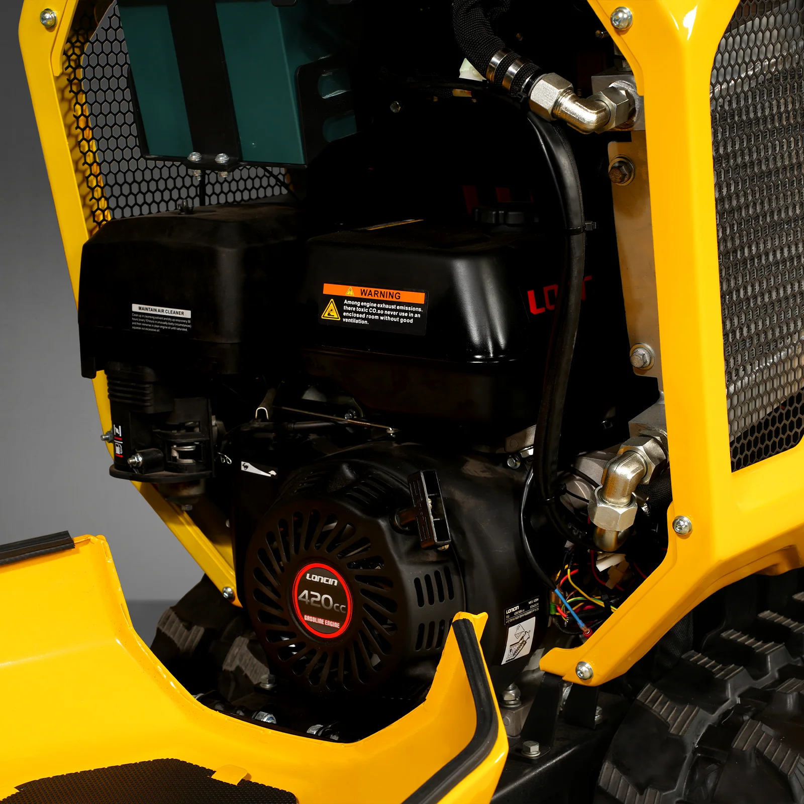 1800lb 420cc  E-start Gas Engine Stand-ON Hydraulic Track Dumper with Self-Loading ,  T80 - Image 5