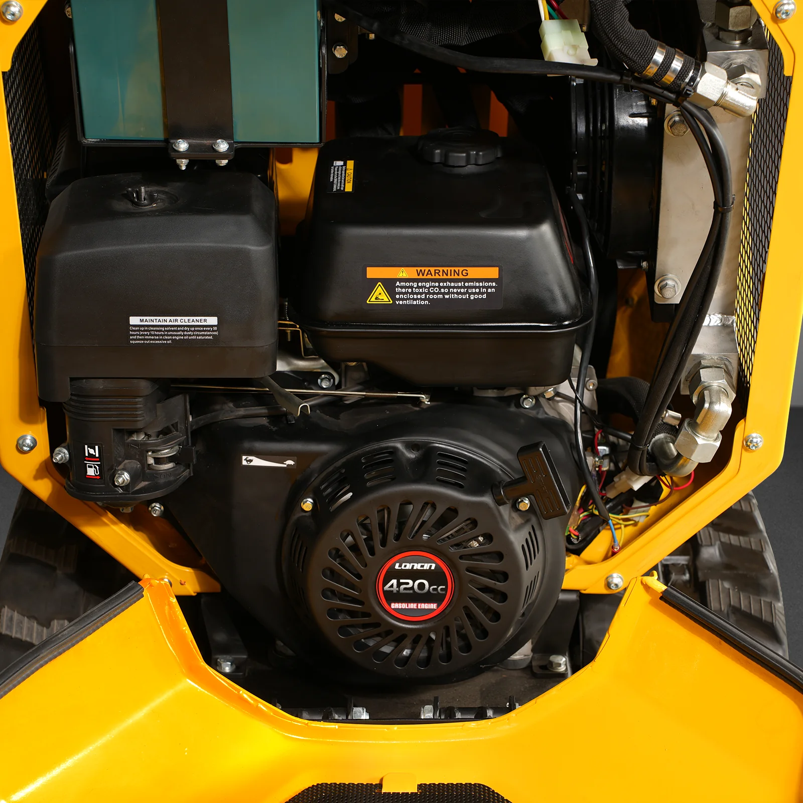 1800lb 420cc  E-start Gas Engine Stand-ON Hydraulic Track Dumper with Self-Loading ,  T80 - Image 6