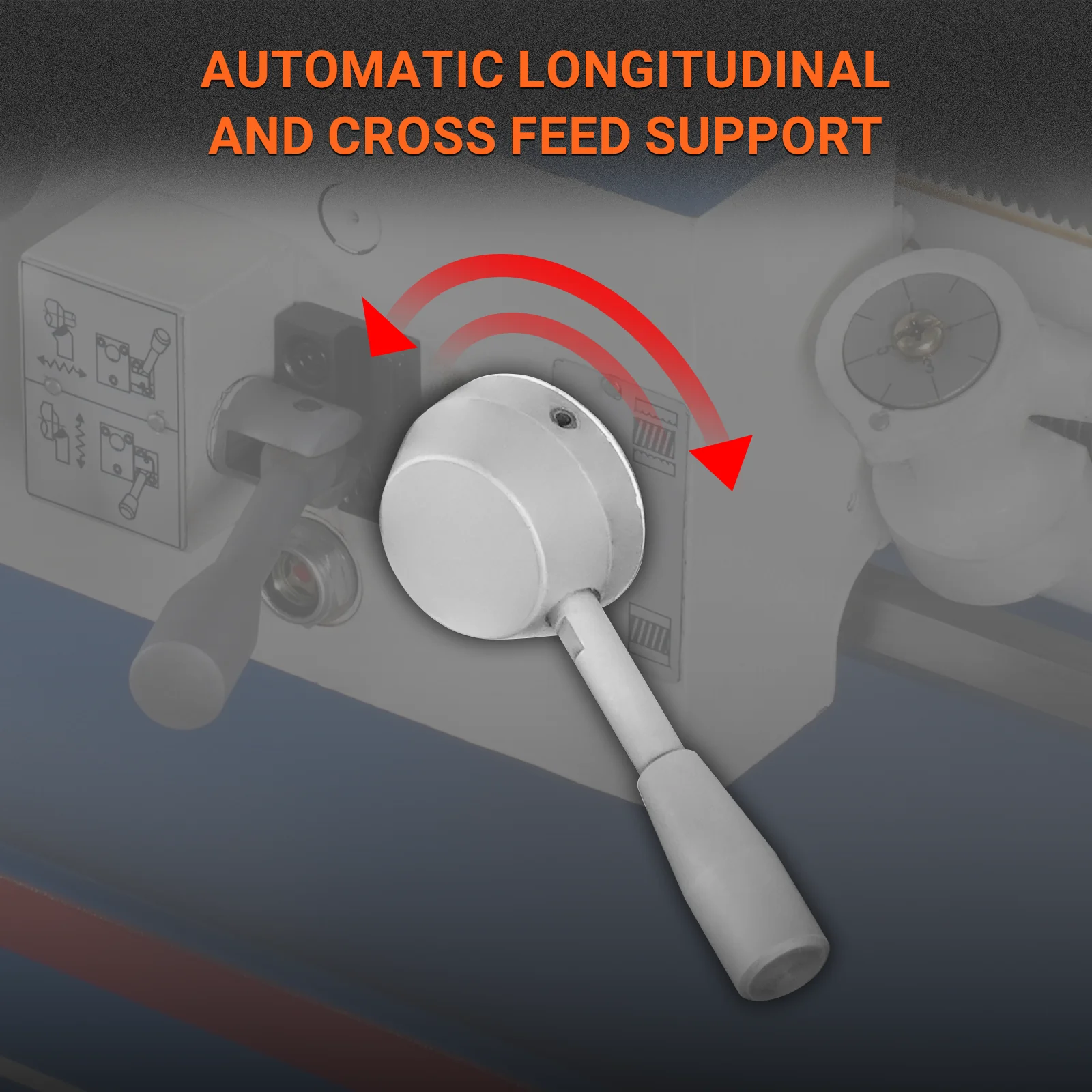 Metal Lathe Machine 11'' x 30'' High Precision Benchtop Brushless Motor 0-2000 RPM Variable Speed Metal Working Machine 2HP Small Lathe without Stand 1130V - Image 10