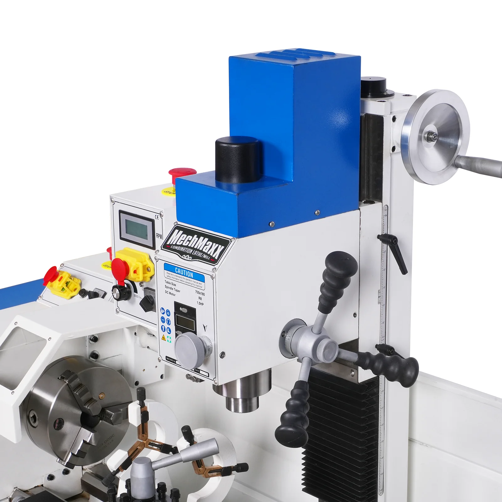 2 HP 11'' x 30'' Combination Lathe Milling Drilling Machine Brushless Motor, 1.5'' Spindle Bore, 0-2000 RPM Variable Speed, High Precision Benchtop Lathe for Metalworking – Without Stand 1130VC - Image 17