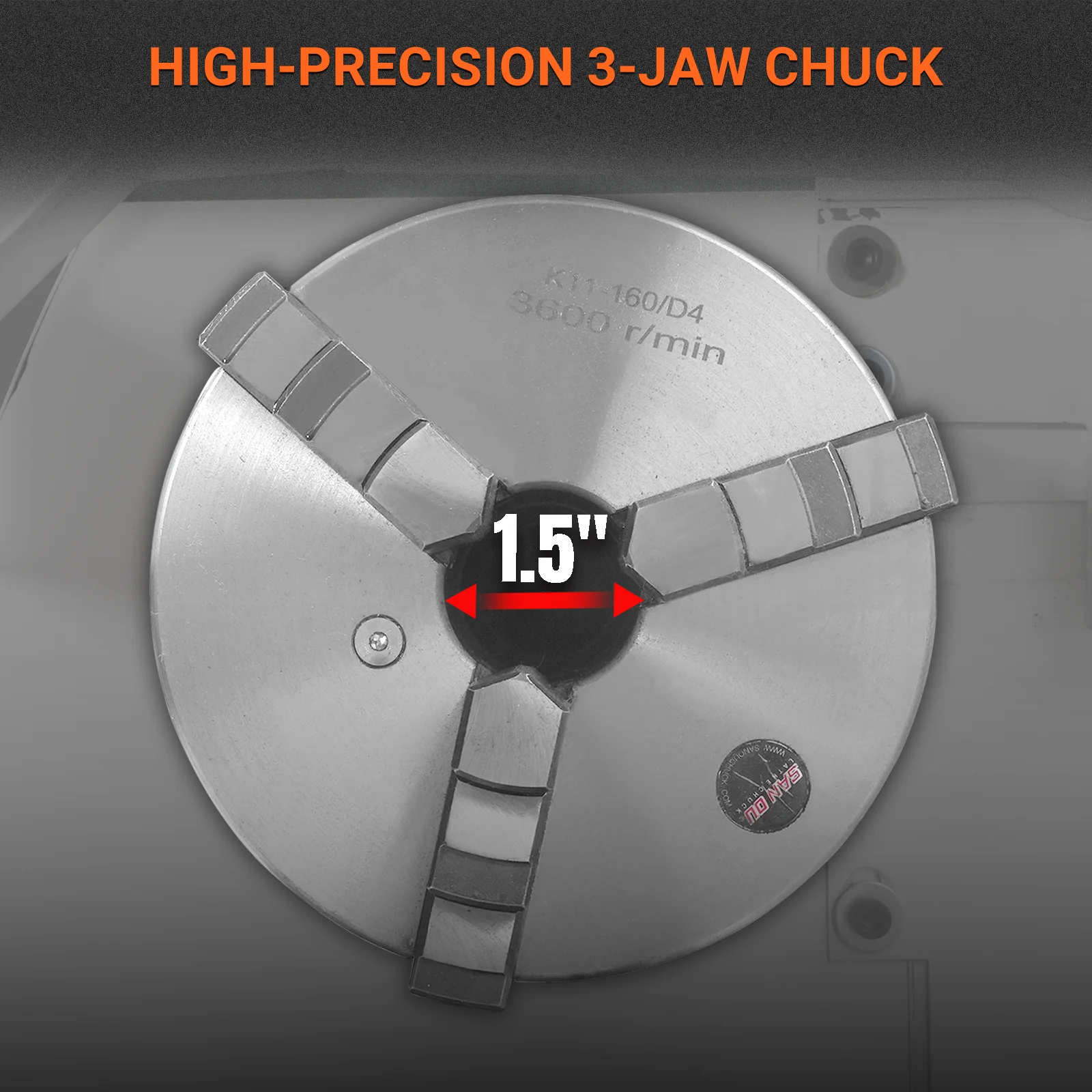 Metal Lathe Machine 11'' x 30'' High Precision Benchtop Brushless Motor 0-2000 RPM Variable Speed Metal Working Machine 2HP Small Lathe without Stand 1130V - Image 3