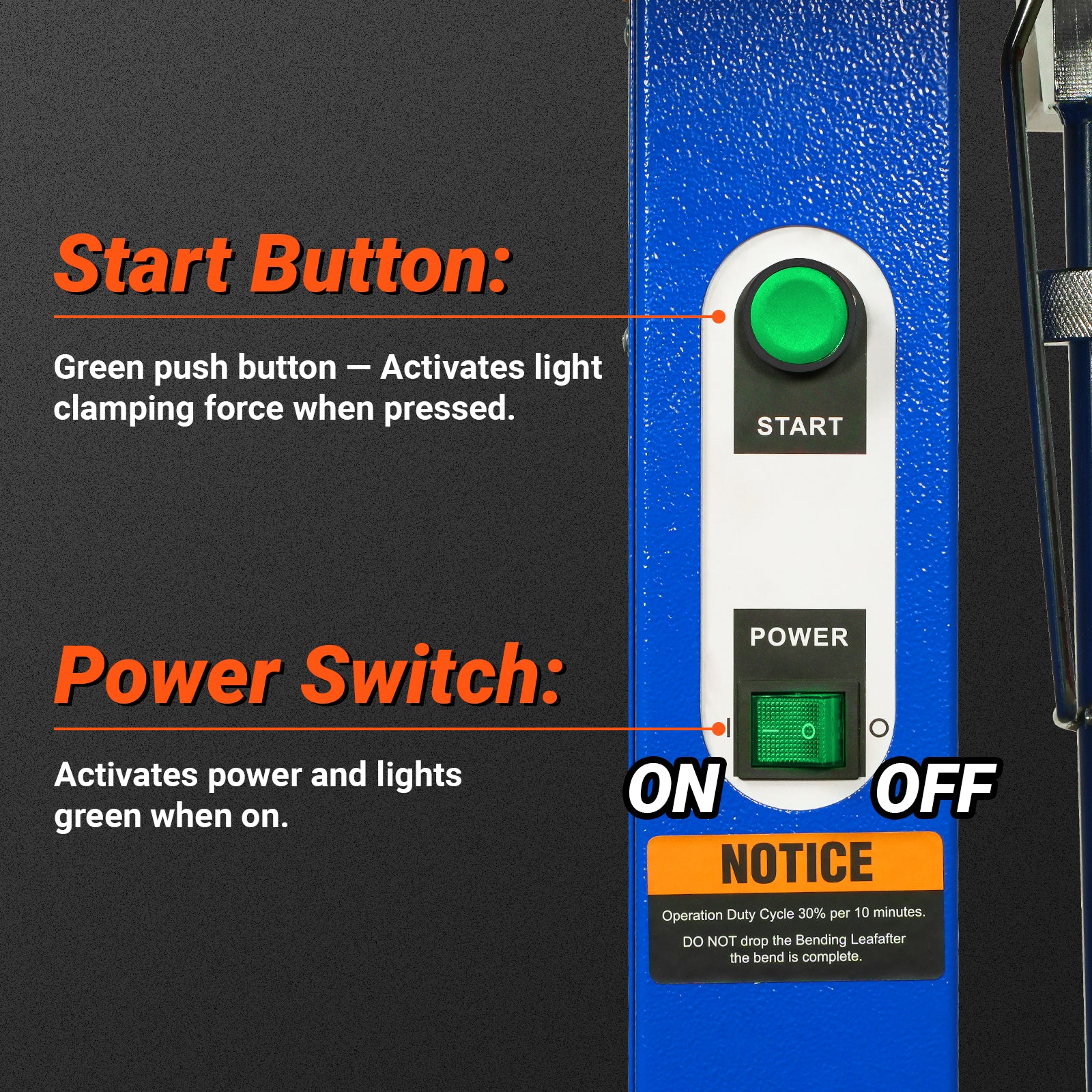 24'' Industrial Magnetic Pan and BOX Heavy Duty Sheet Metal Brake 20 Gauge Capacity Shear Press Brake,  MSMB650E - Image 10