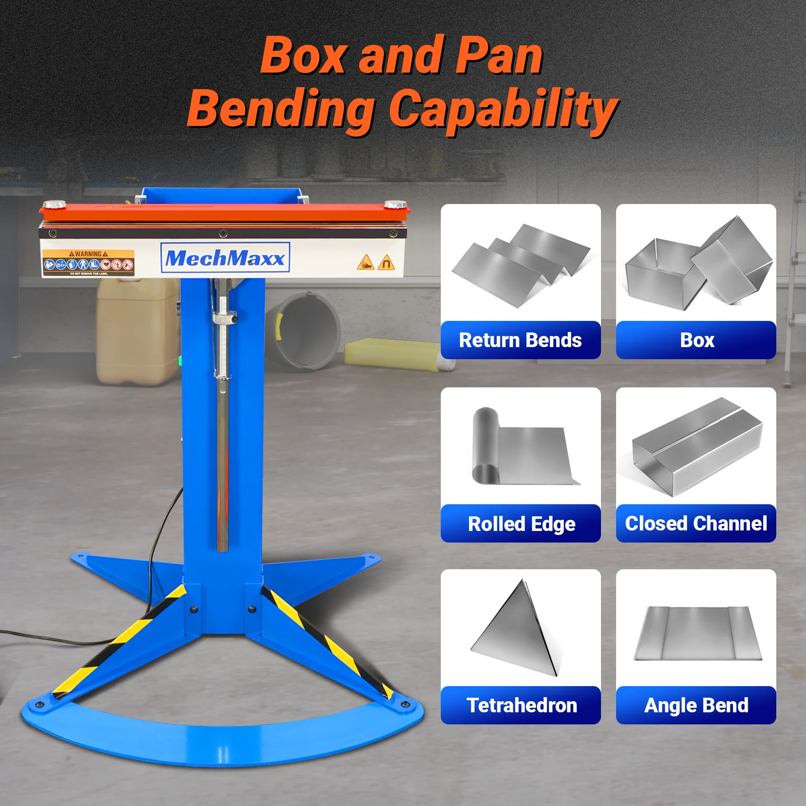 24'' Industrial Magnetic Pan and BOX Heavy Duty Sheet Metal Brake 20 Gauge Capacity Shear Press Brake,  MSMB650E - Image 4