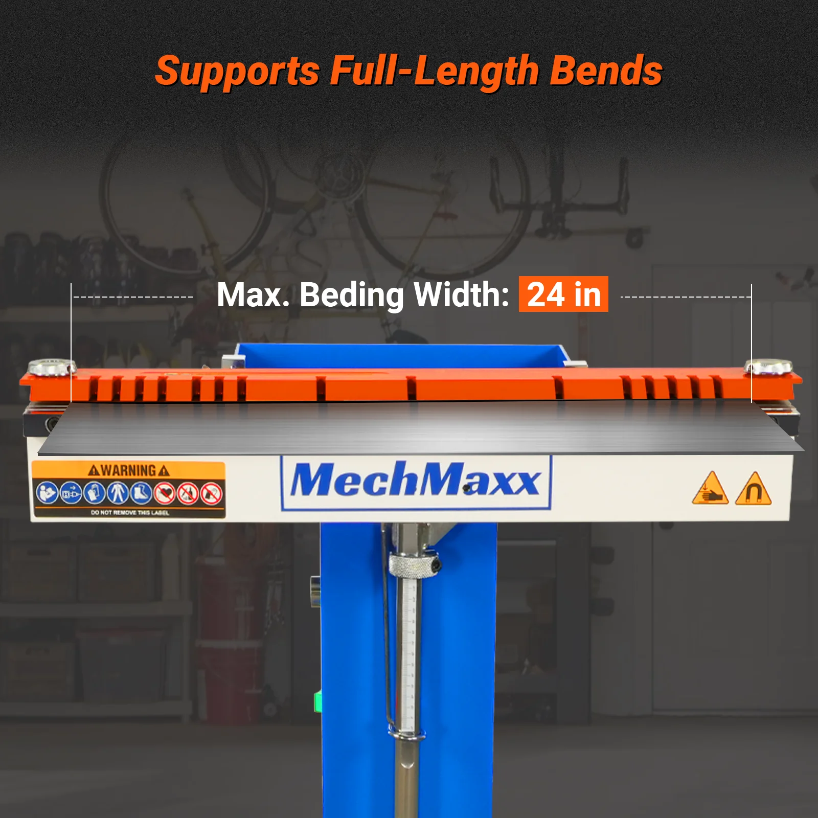 24'' Industrial Magnetic Pan and BOX Heavy Duty Sheet Metal Brake 20 Gauge Capacity Shear Press Brake,  MSMB650E - Image 5