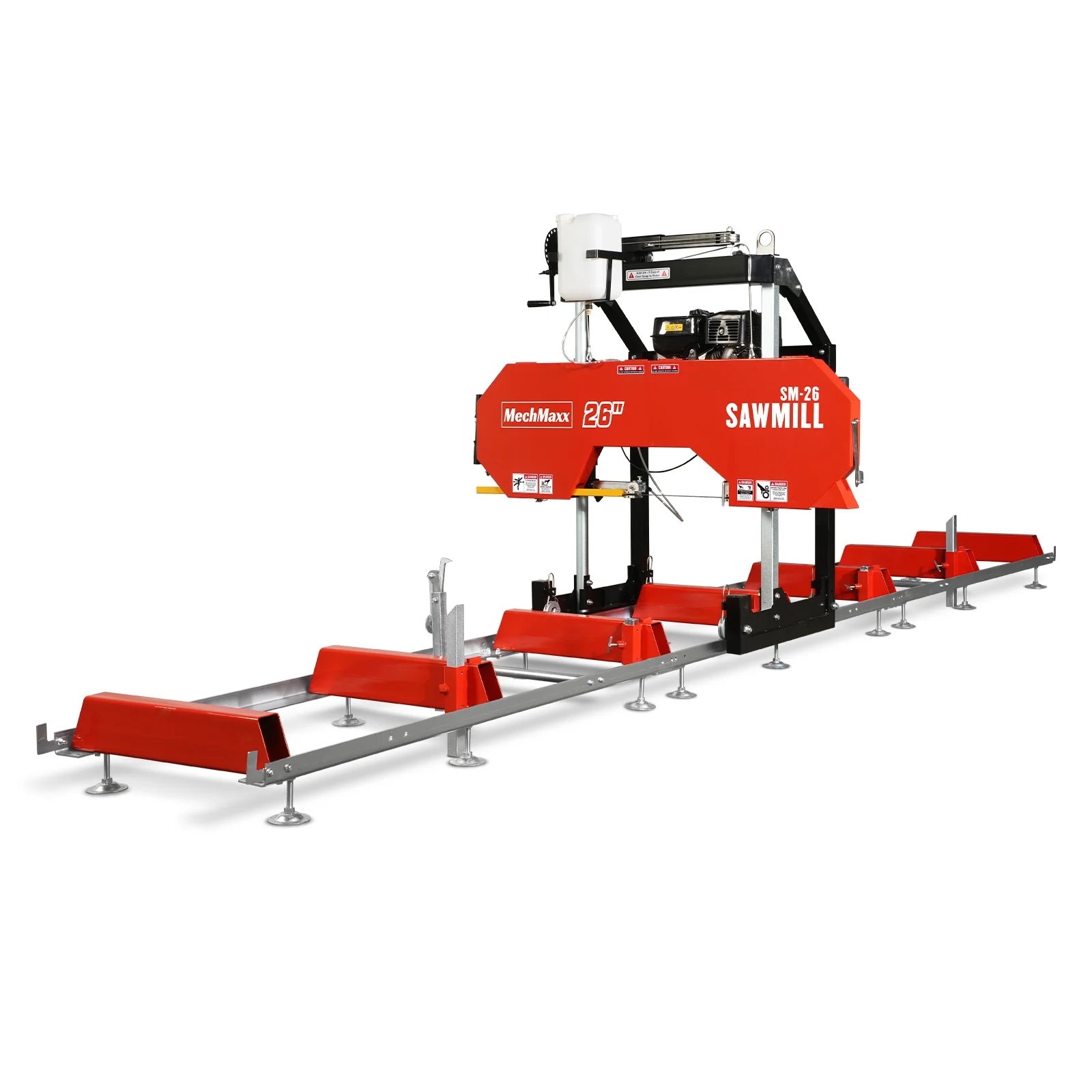26" Portable Sawmill (5x Blades Included),  459cc 15HP E-Start Gasoline Engine,  20" Board Width,  20' Track Length (13' Track Length + 6.4' Track Extension Included) ,  SM-26 - Image 18