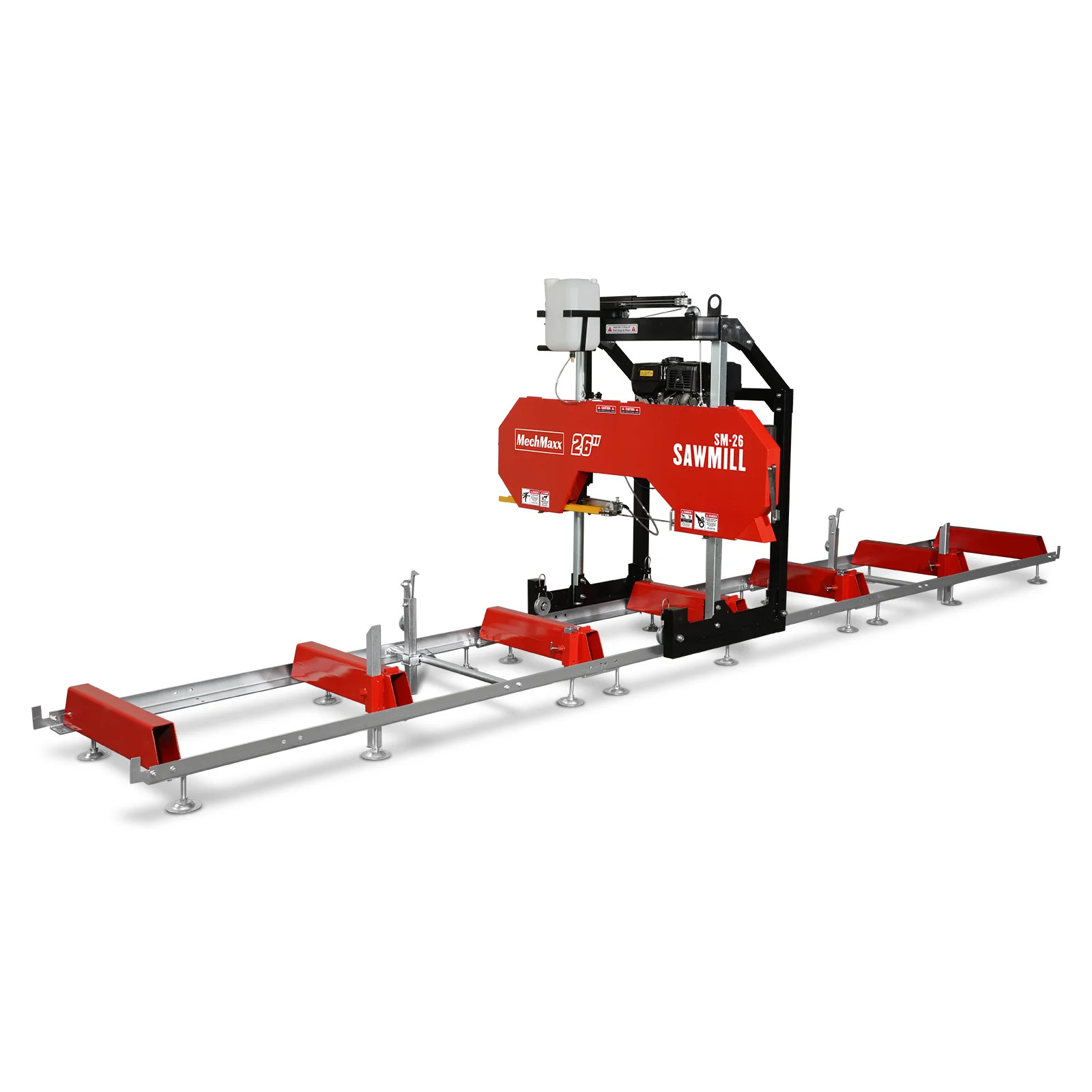 26" Portable Sawmill (5x Blades Included),  459cc 15HP E-Start Gasoline Engine,  20" Board Width,  20' Track Length (13' Track Length + 6.4' Track Extension Included) ,  SM-26 - Image 19