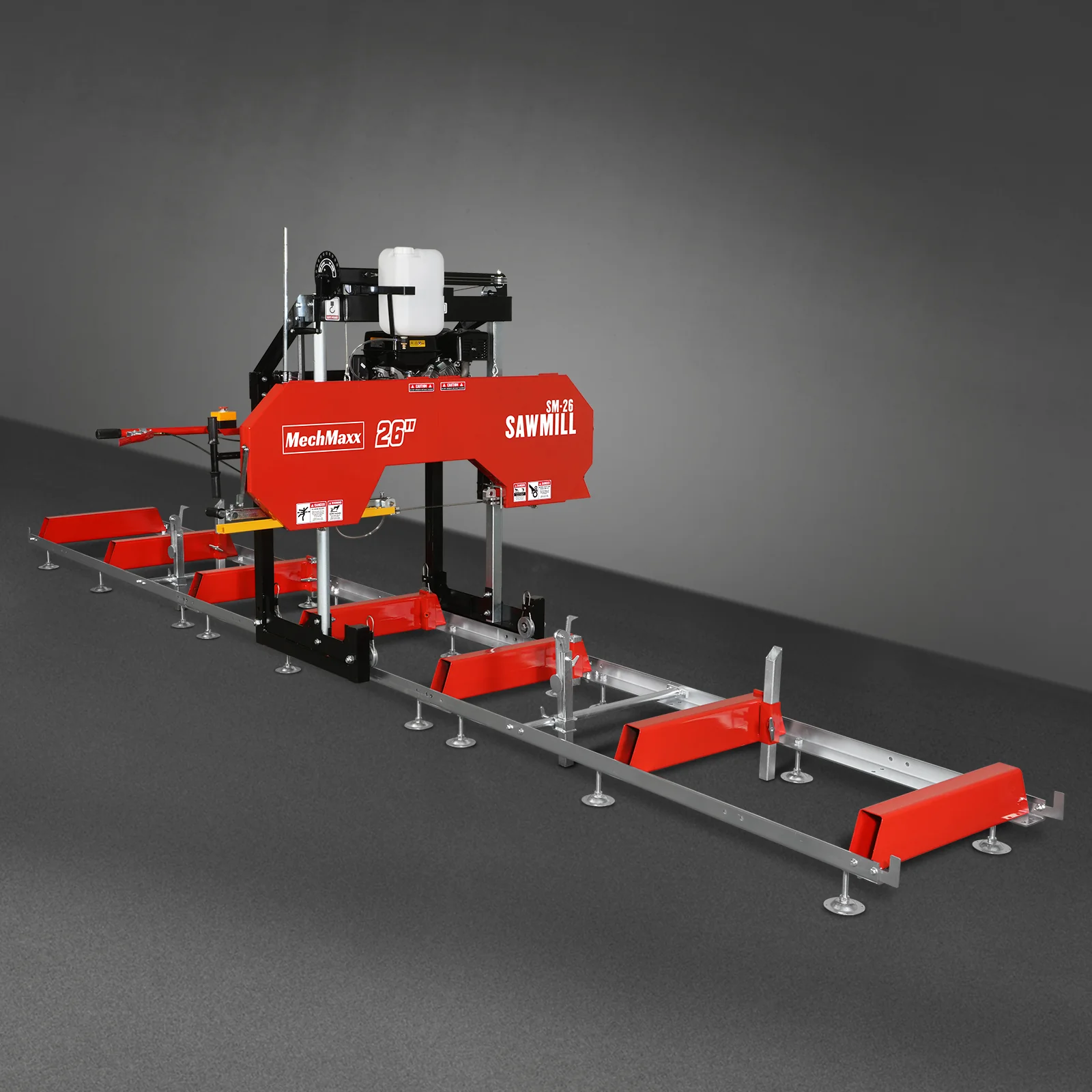 26" Portable Sawmill (5x Blades Included),  459cc 15HP E-Start Gasoline Engine,  20" Board Width,  20' Track Length (13' Track Length + 6.4' Track Extension Included) ,  SM-26 - Image 20