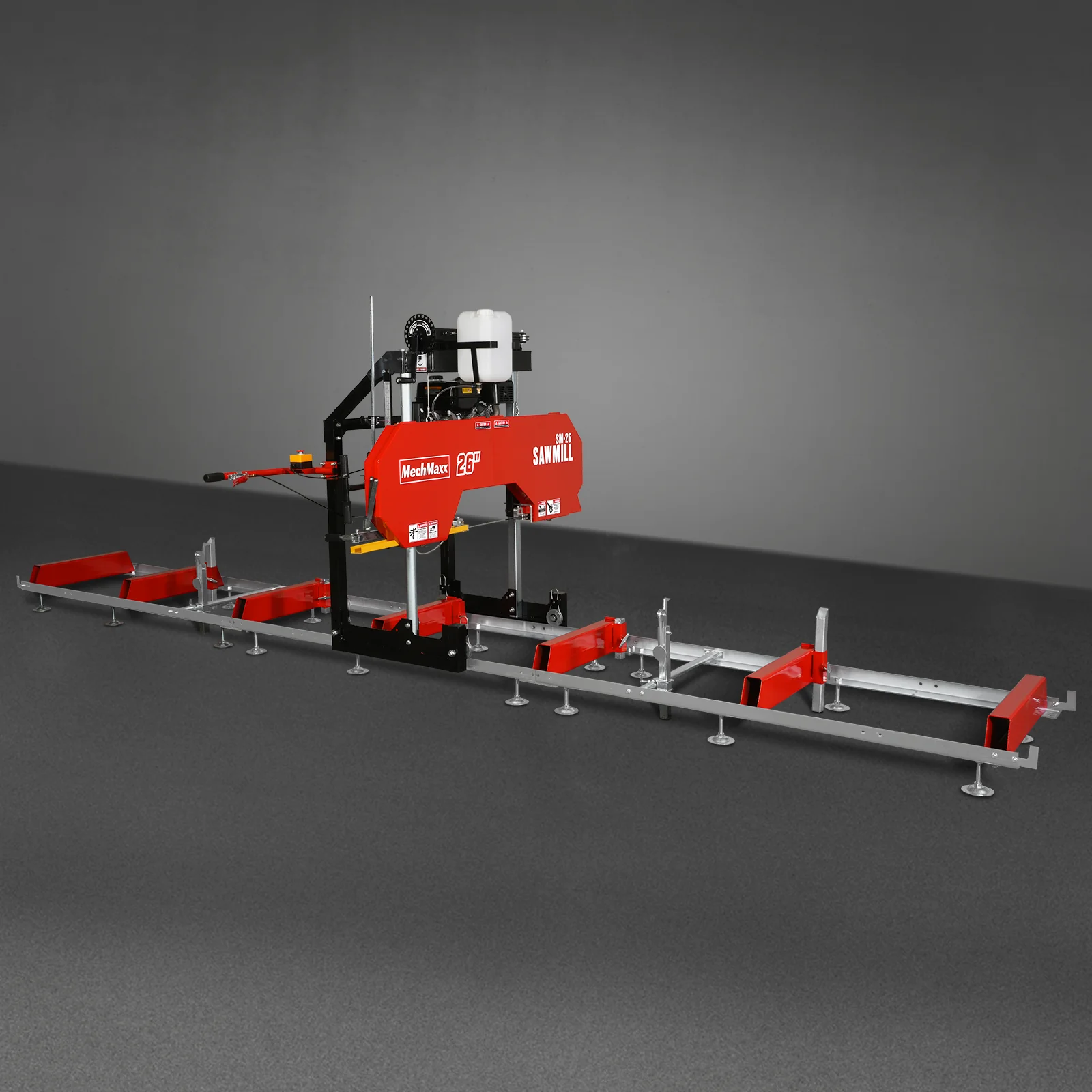 26" Portable Sawmill (5x Blades Included),  459cc 15HP E-Start Gasoline Engine,  20" Board Width,  20' Track Length (13' Track Length + 6.4' Track Extension Included) ,  SM-26 - Image 21