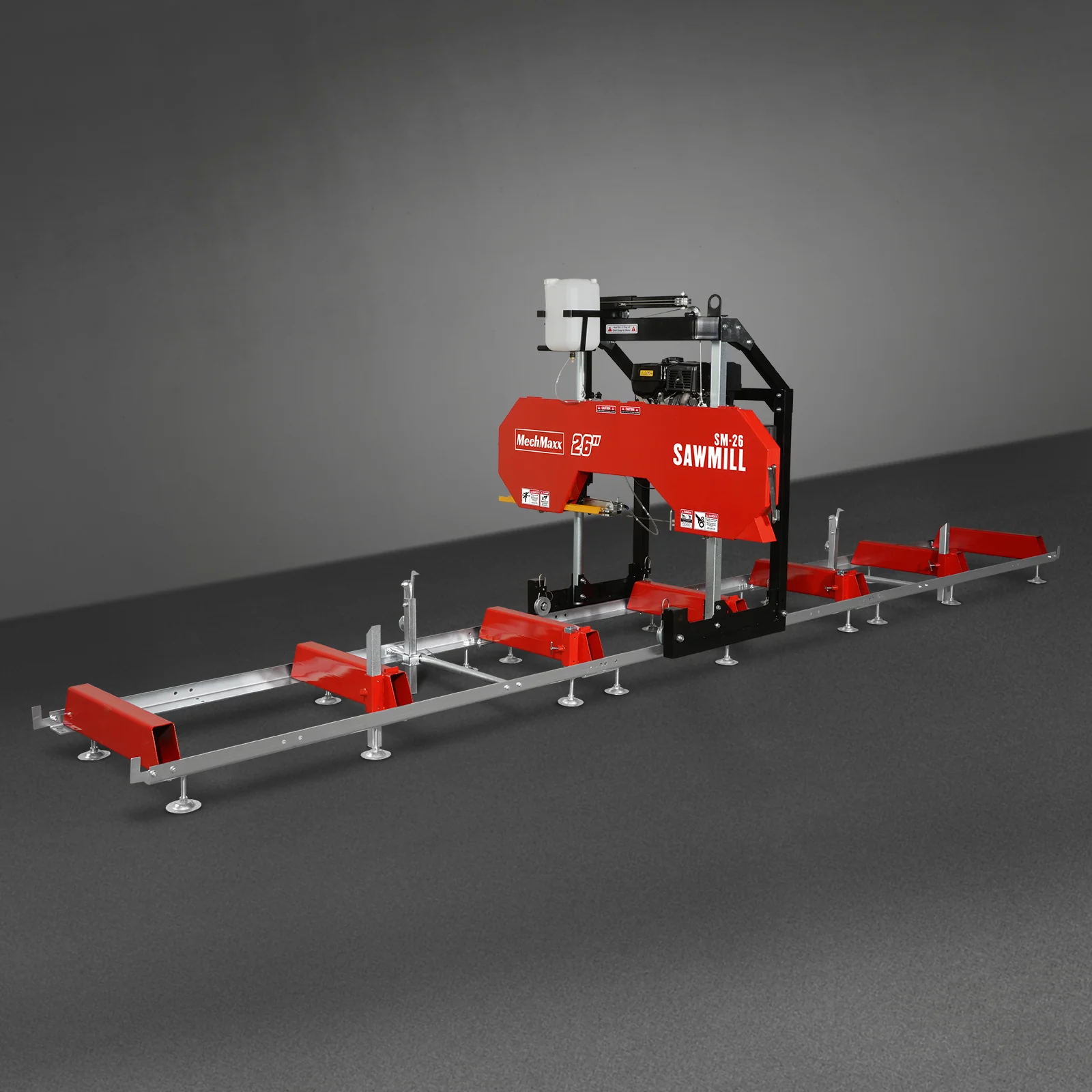 26" Portable Sawmill (5x Blades Included),  459cc 15HP E-Start Gasoline Engine,  20" Board Width,  20' Track Length (13' Track Length + 6.4' Track Extension Included) ,  SM-26 - Image 23