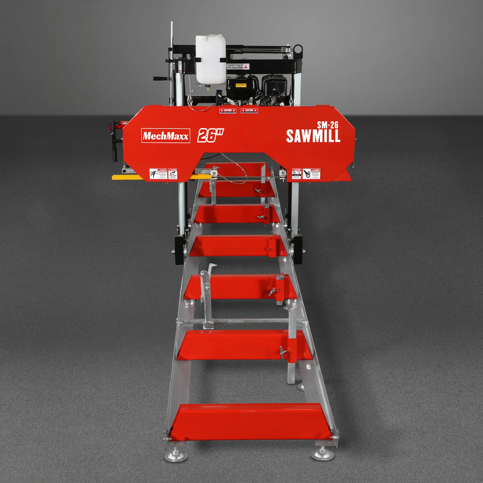 26" Portable Sawmill (5x Blades Included),  459cc 15HP E-Start Gasoline Engine,  20" Board Width,  20' Track Length (13' Track Length + 6.4' Track Extension Included) ,  SM-26 - Image 24