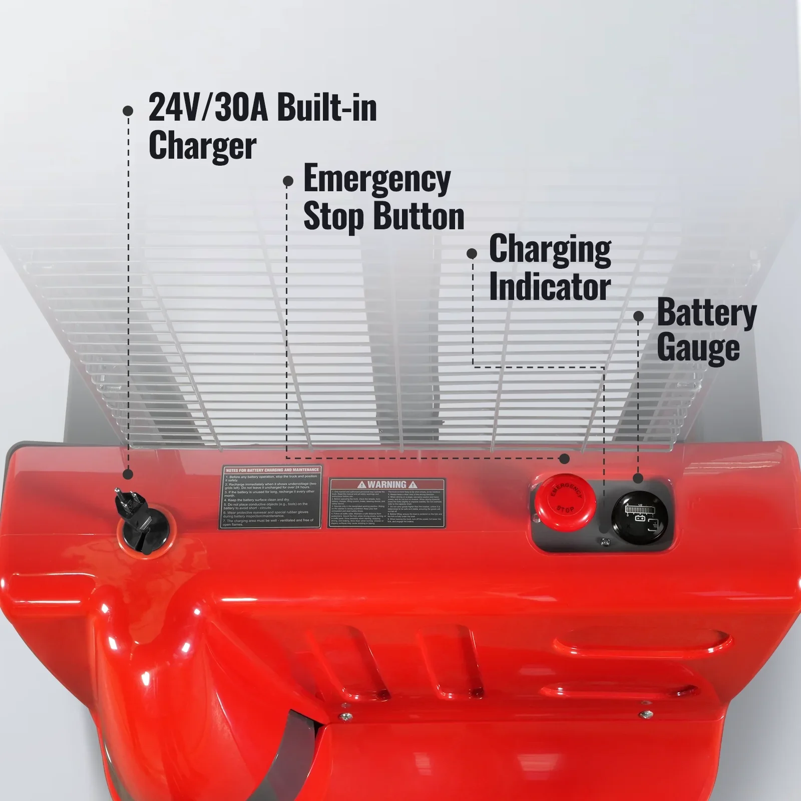 2640lbs Electric Straddle Stacker,  98" Lift,  Adjustable Legs & Forks,  F26-98SLA - Image 7