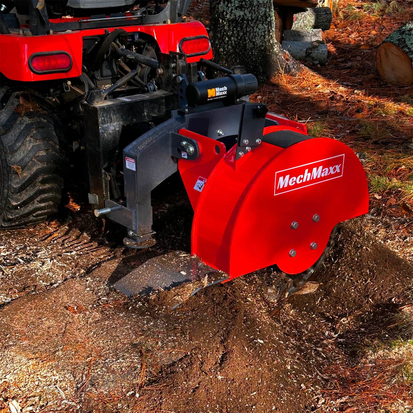 3-Point PTO Stump Grinder with 34 Carbide Teeth (PTO Shaft Included with Slip Clutch),  for 15-45HP Tractor,  SG24 - Image 6