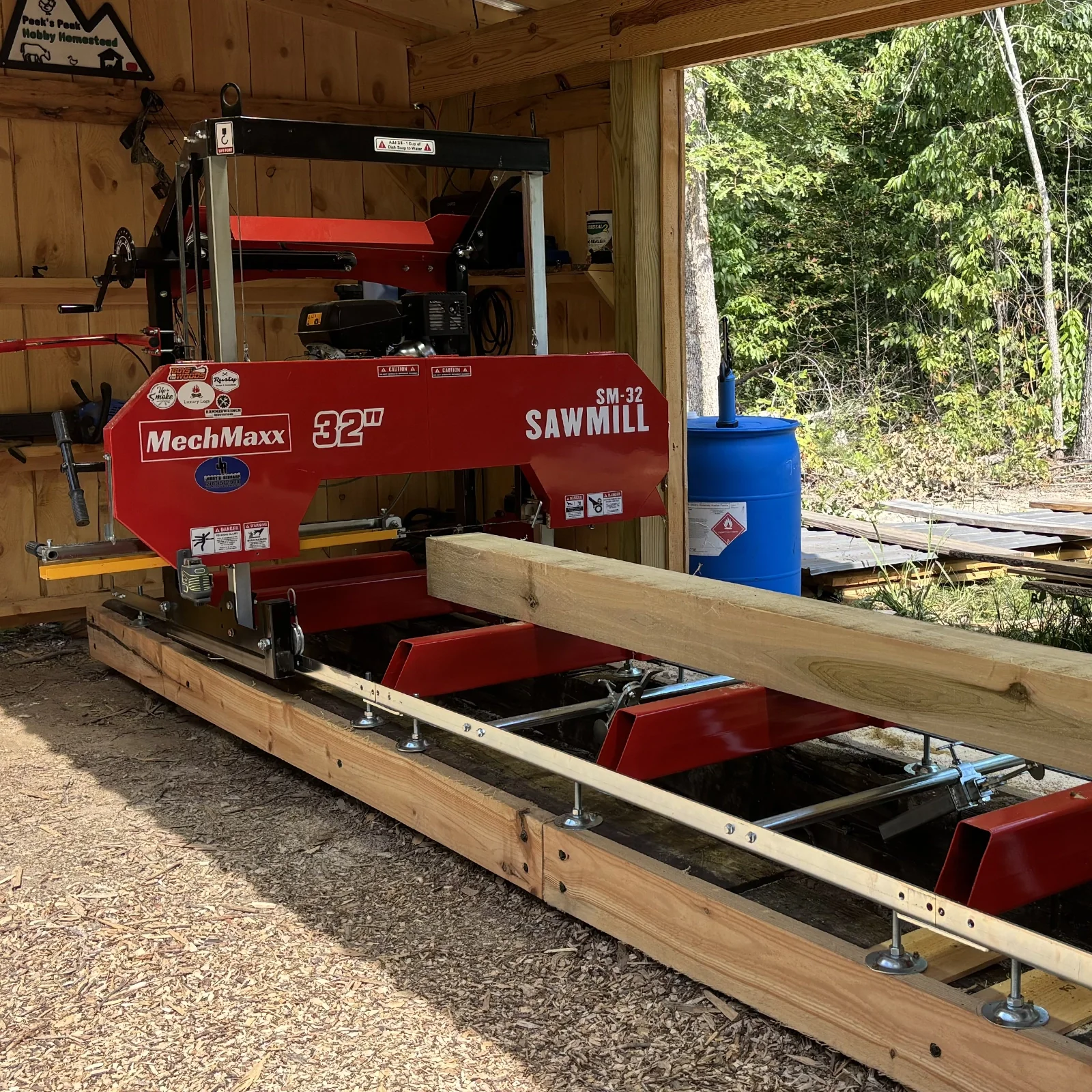 32" Portable Sawmill,  KOHLER CH440 429cc E-Start Gasoline Engine,  26.5" Board Width,  13' Track Length ,  SM-32 - Image 3