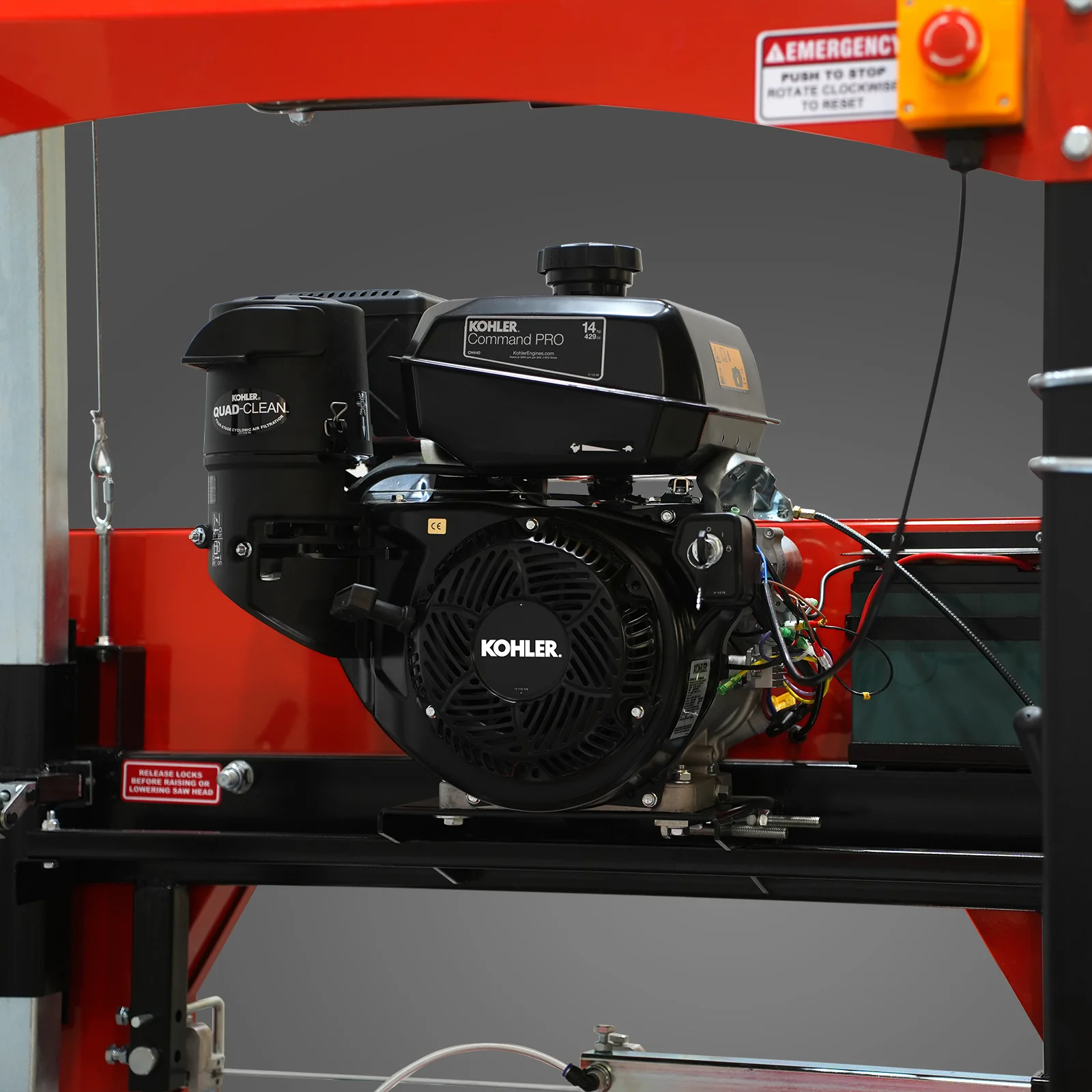 32" Portable Sawmill (5 x Blades Included),   KOHLER CH440 429cc E-Start Gasoline Engine,  26.5" Board Width,  20' Track Length (13' Track Length + 6.4' Track Extension Included) ,  SM-32 - Image 9