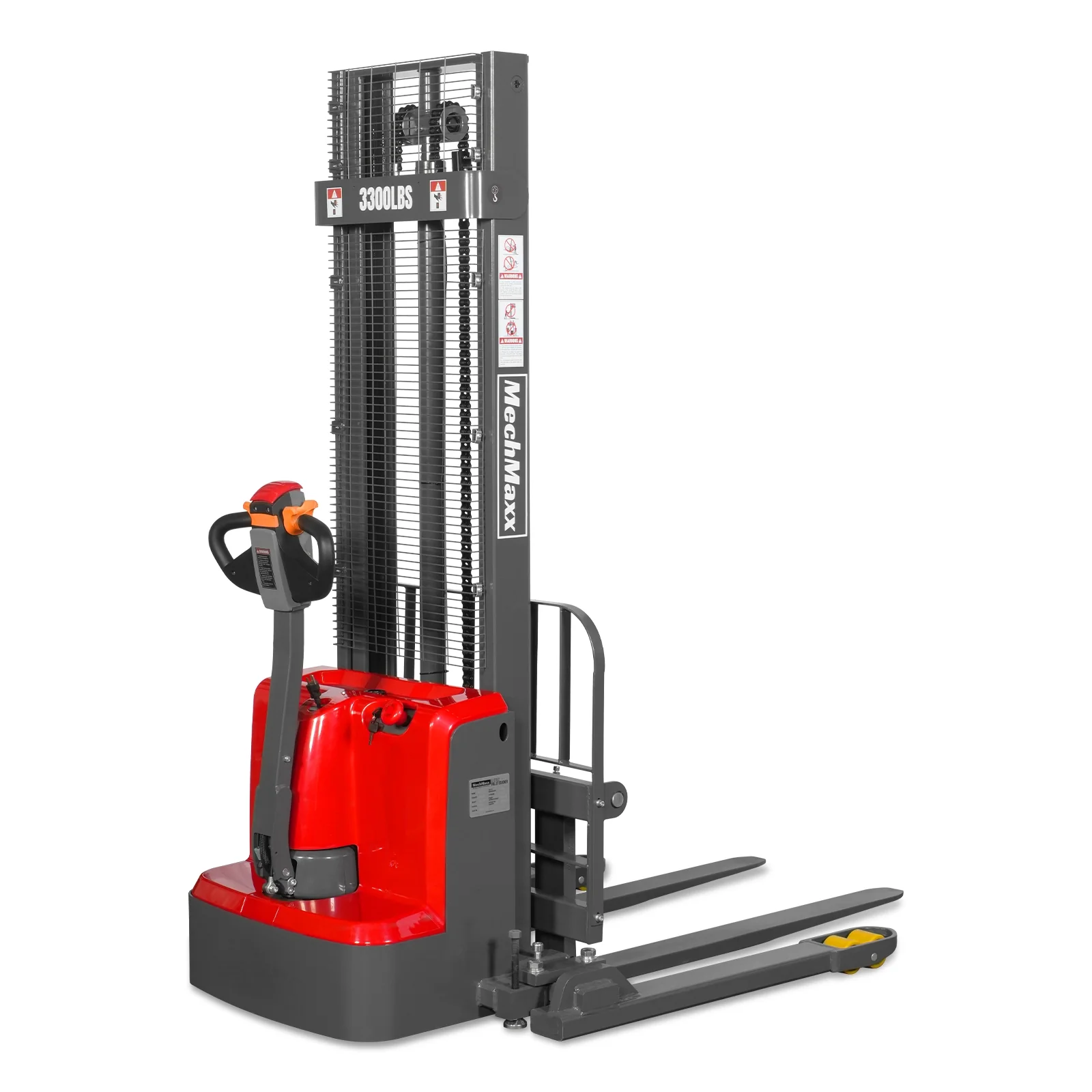 3300lbs Electric Straddle Stacker,  118" Lift,  Adjustable Legs & Forks,  F33-118SLA - Image 25