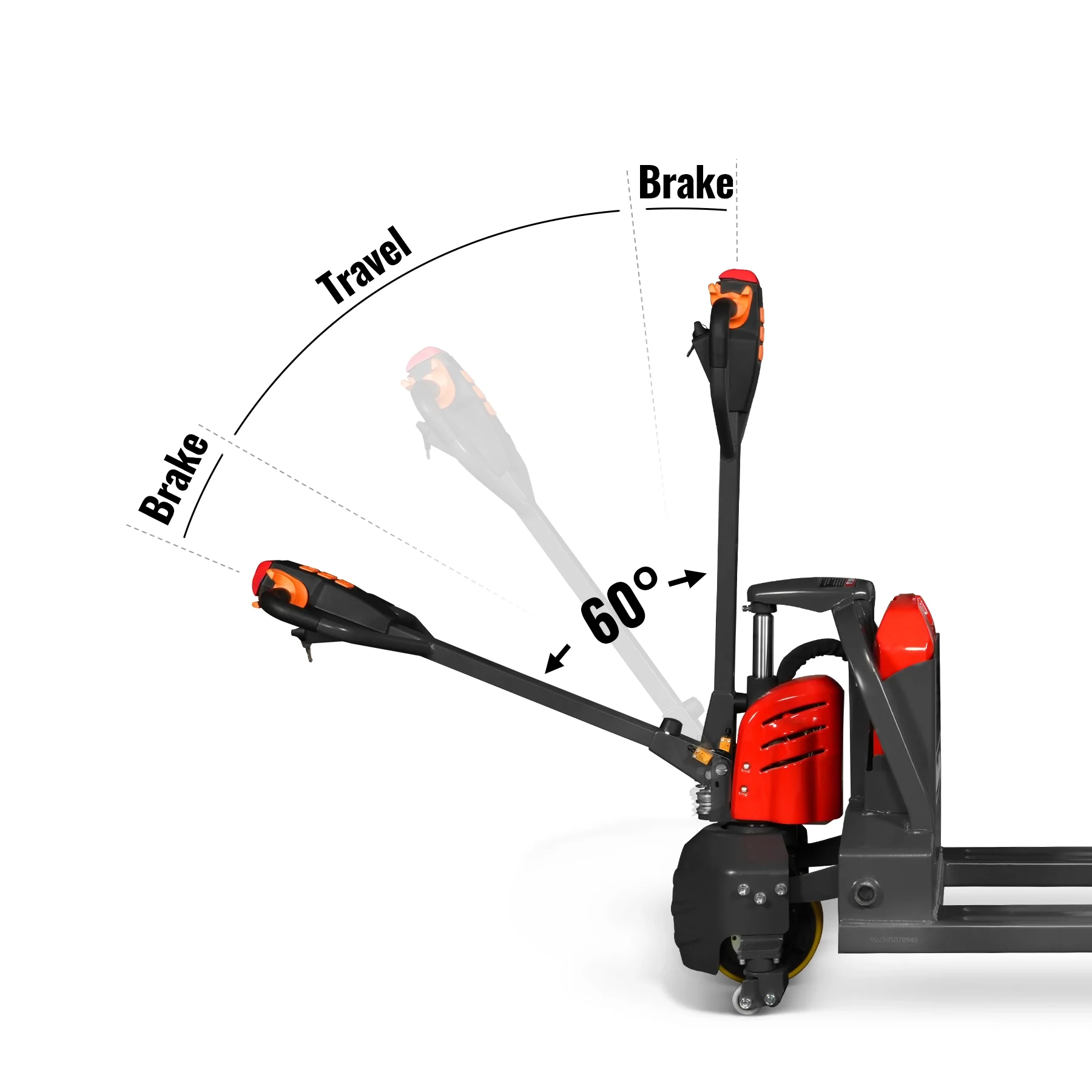 4400lbs Lithium-ion Electric Pallet Jack,  45"x27" Fork,  48V 30Ah Removable Battery,  Walkie Type Truck,  LPT44 - Image 11