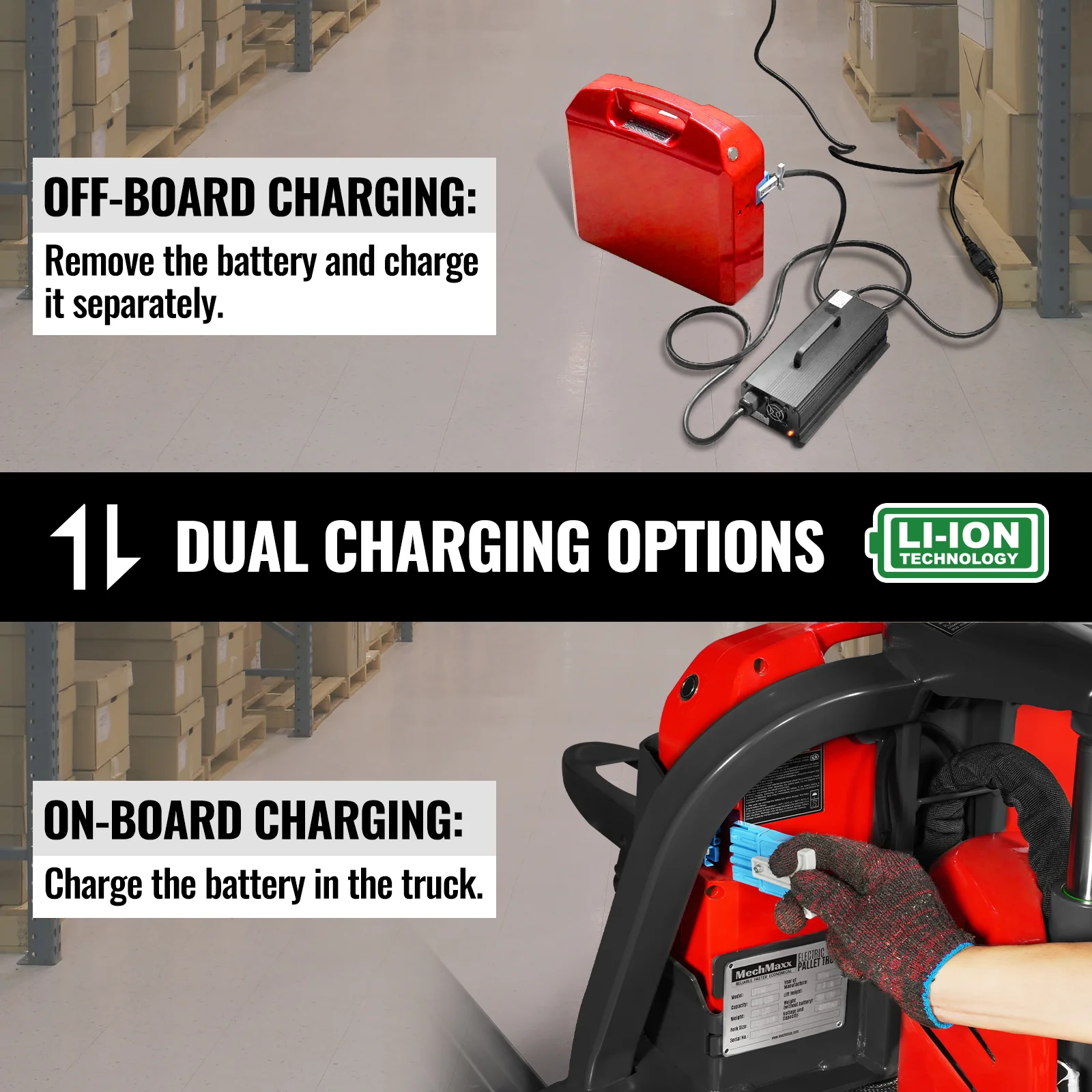 4400lbs Lithium-ion Electric Pallet Jack,  45"x27" Fork,  48V 30Ah Removable Battery,  Walkie Type Truck,  LPT44 - Image 9