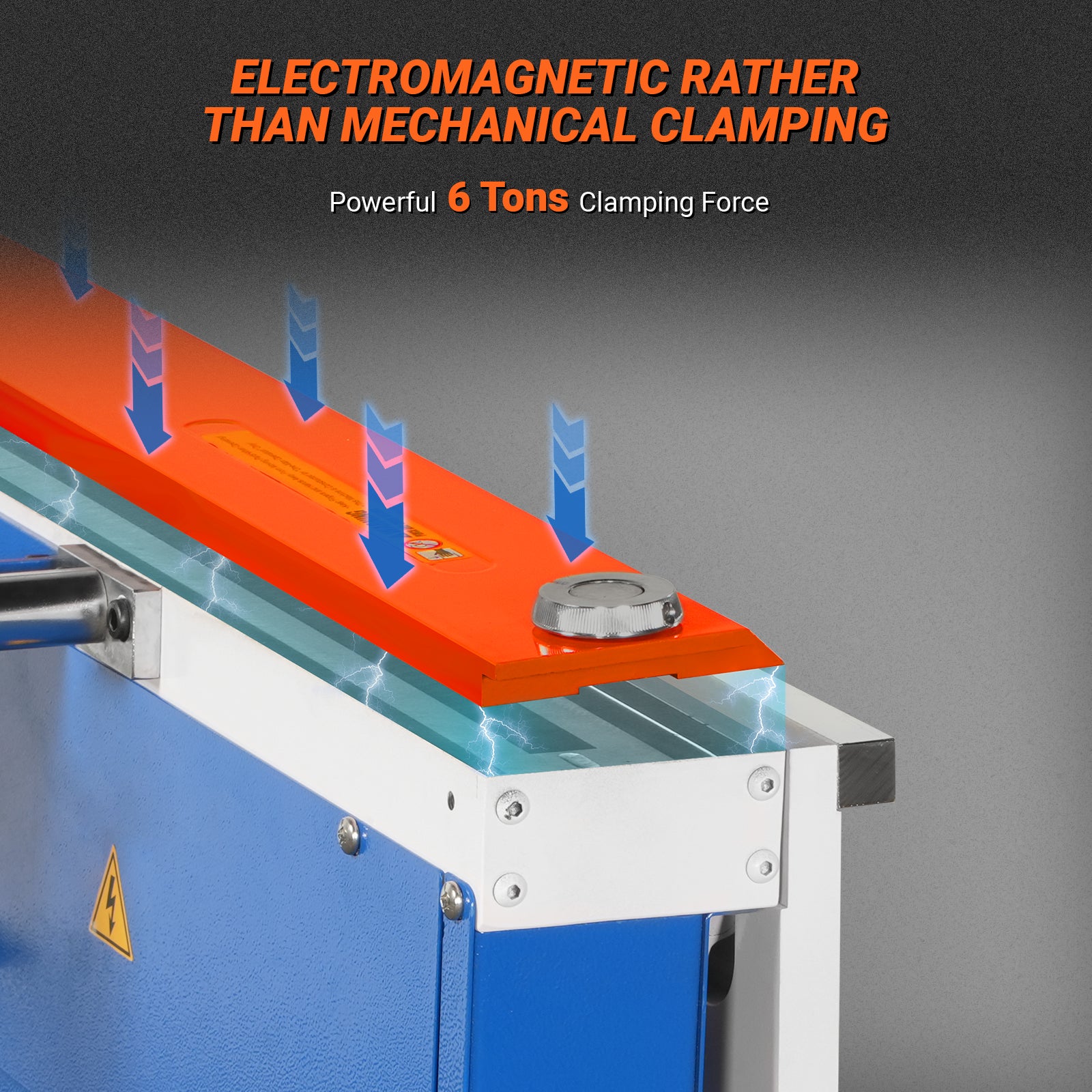 48'' Industrial Magnetic Pan and BOX Heavy Duty Sheet Metal Brake 20 Gauge Capacity Shear Press Brake,  MSMB1250E - Image 4