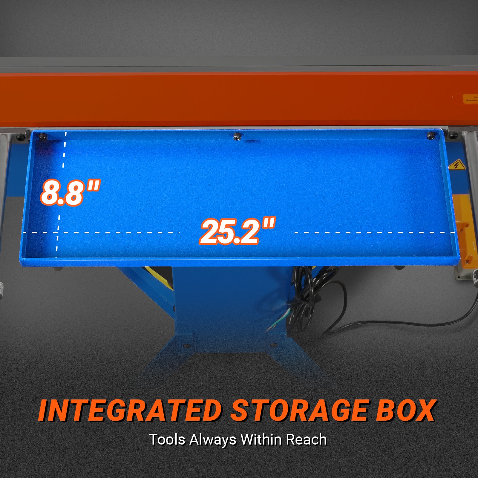 48'' Industrial Magnetic Pan and BOX Heavy Duty Sheet Metal Brake 20 Gauge Capacity Shear Press Brake,  MSMB1250E - Image 9