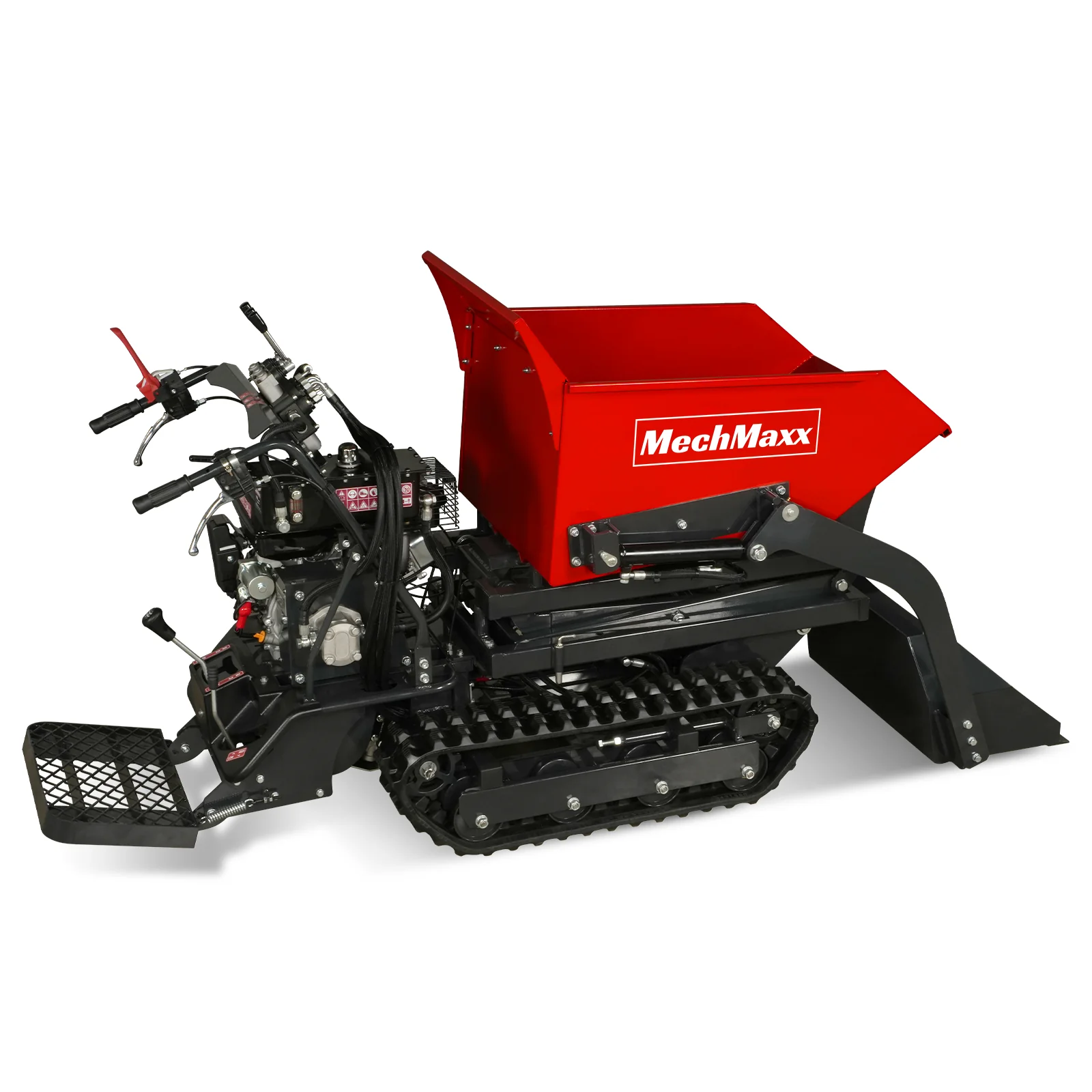 1100lbs Capacity E-Start 10HP 302cc Gas Engine Tracked Dumper Hydraulic Tipping and Lifting with Front Shovel ,  D50HTFL - Image 19