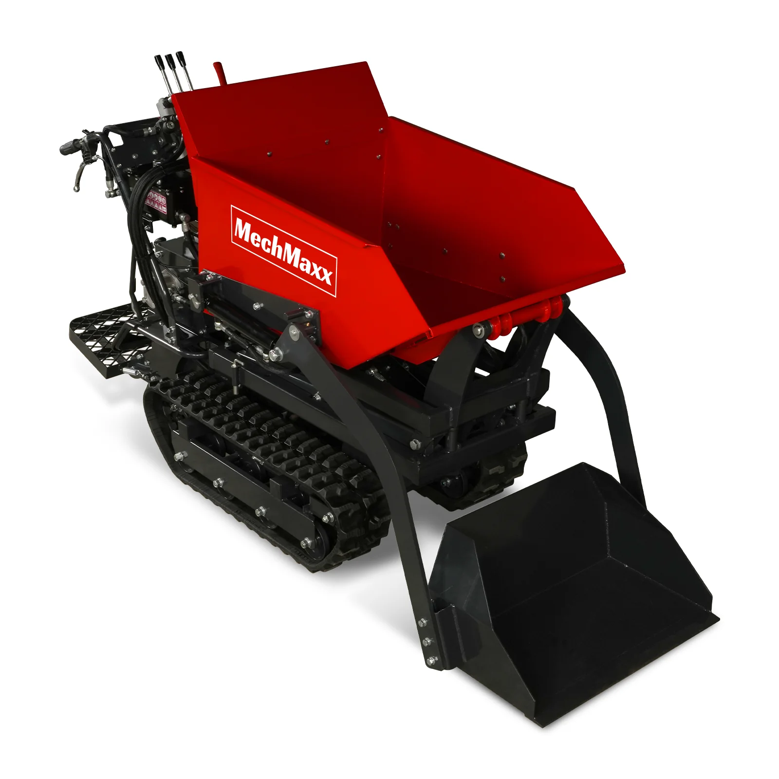 1100lbs Capacity E-Start 10HP 302cc Gas Engine Tracked Dumper Hydraulic Tipping and Lifting with Front Shovel ,  D50HTFL - Image 27