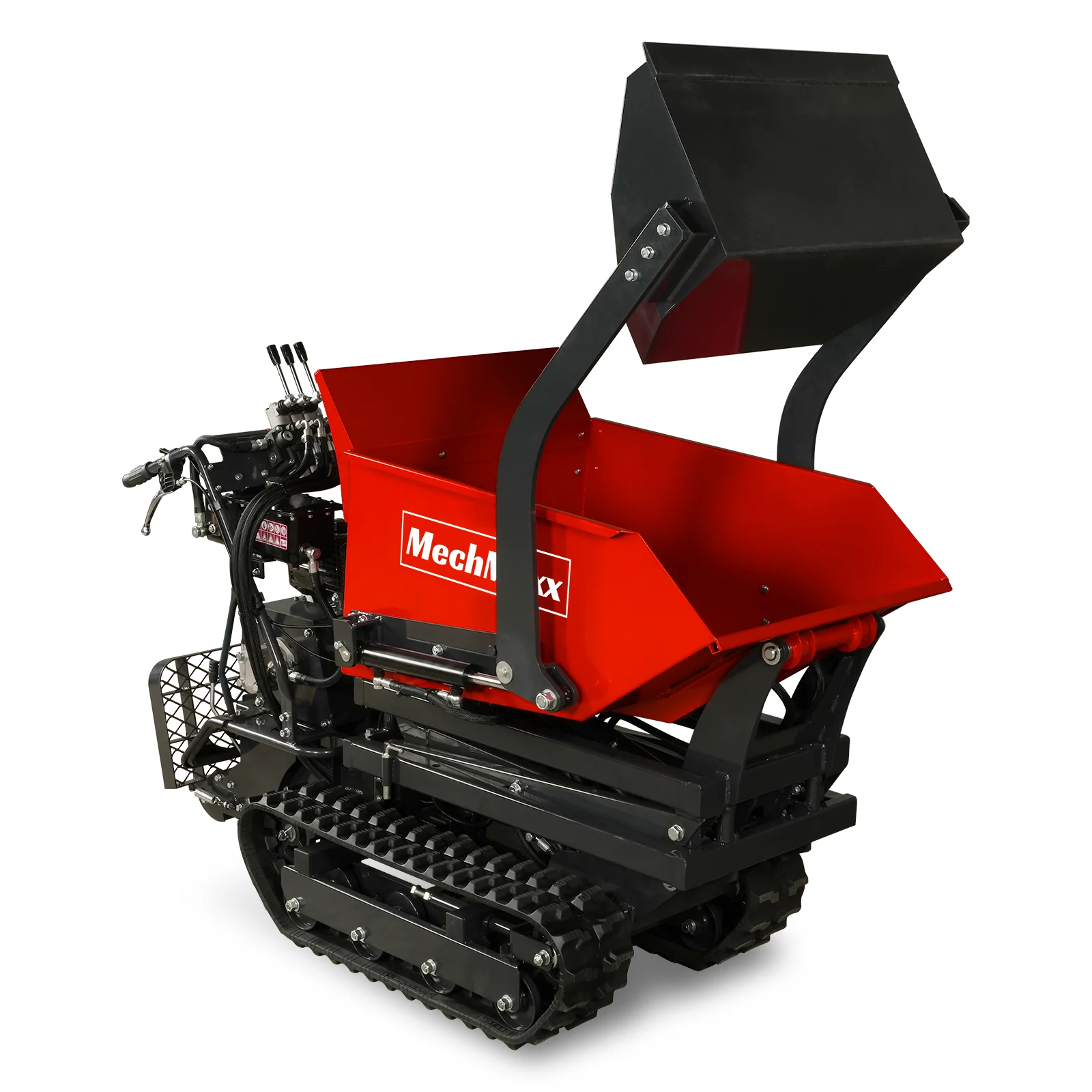 1100lbs Capacity E-Start 10HP 302cc Gas Engine Tracked Dumper Hydraulic Tipping and Lifting with Front Shovel ,  D50HTFL - Image 7