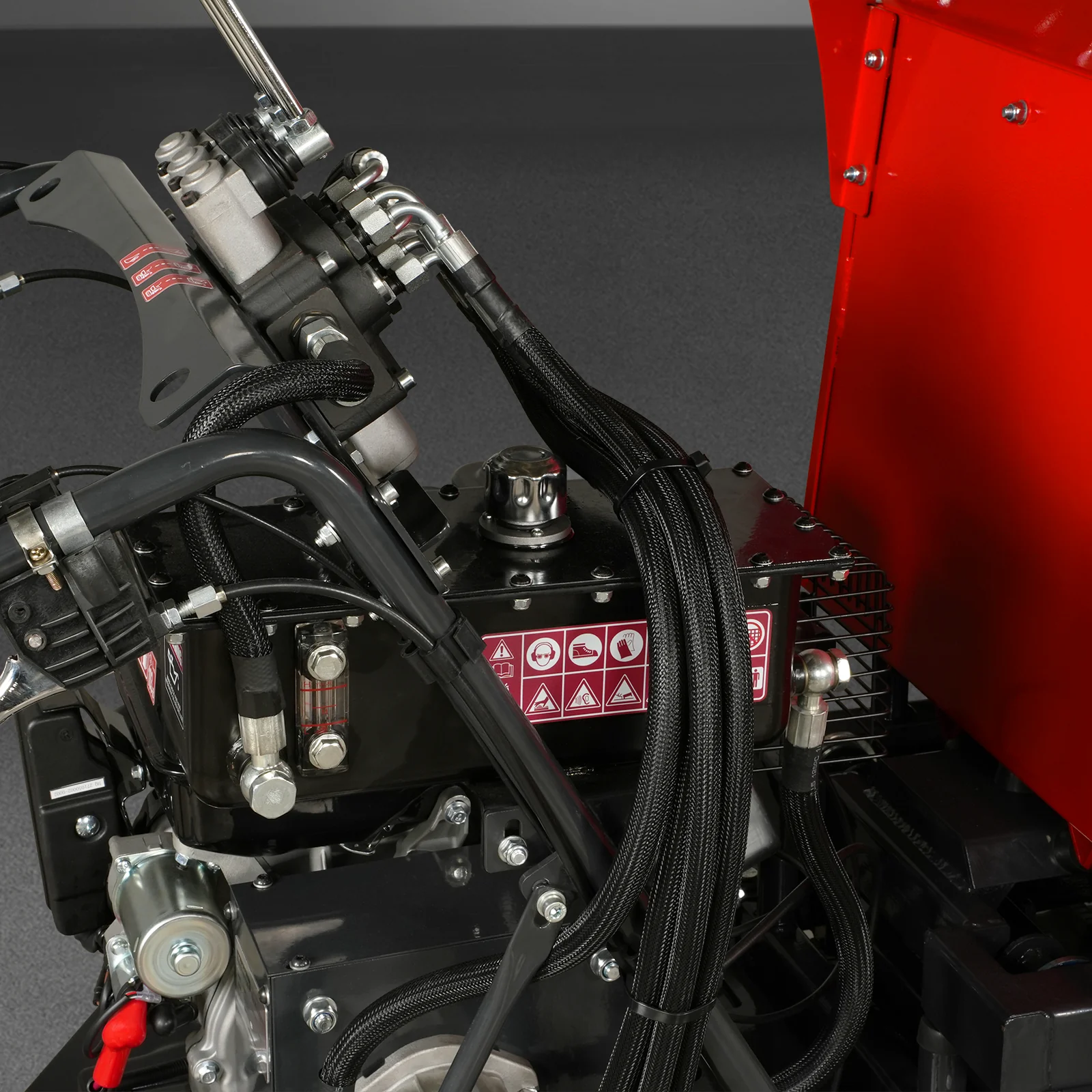 1100lbs Capacity E-Start 10HP 302cc Gas Engine Tracked Dumper Hydraulic Tipping and Lifting with Front Shovel ,  D50HTFL - Image 9