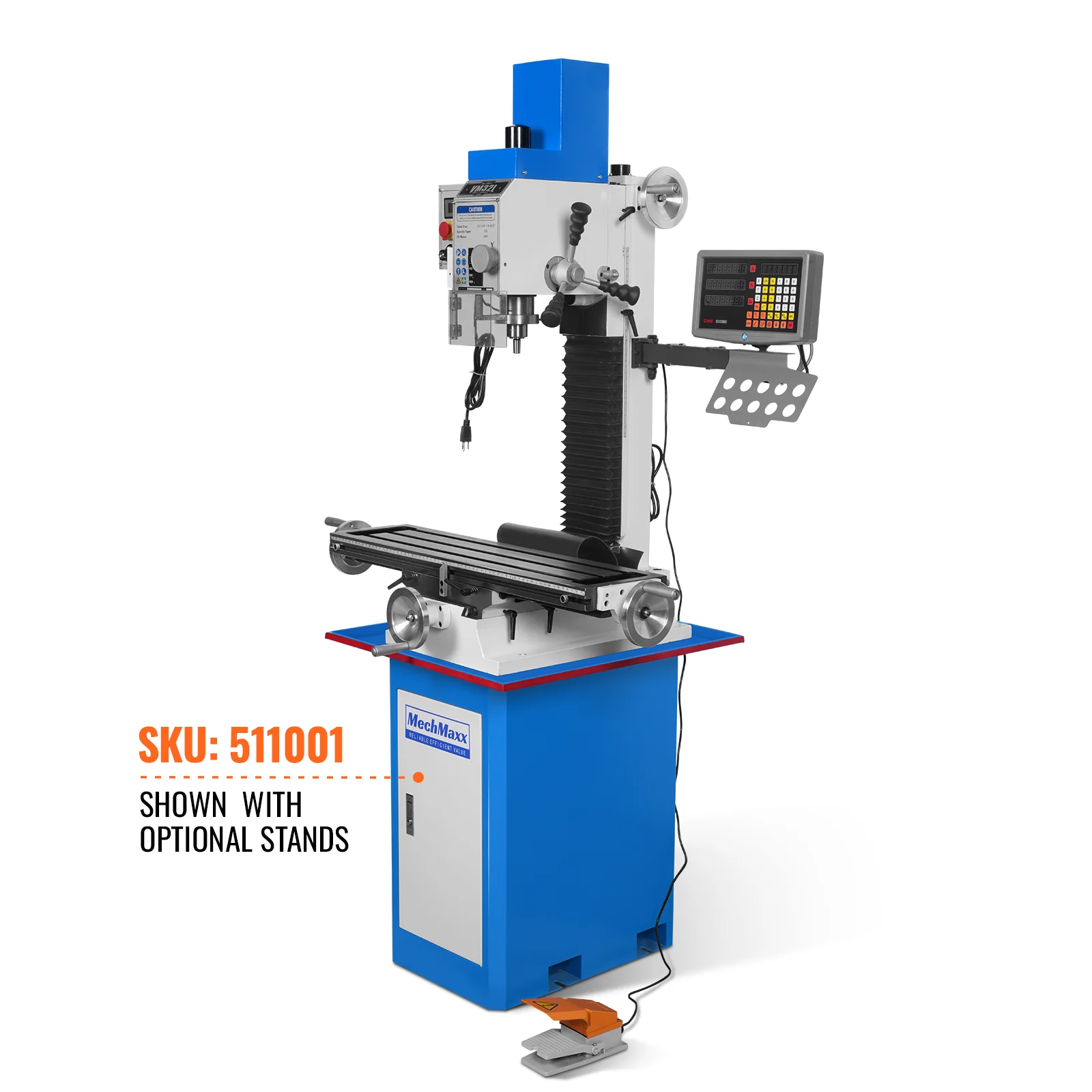 8-1/4"x33'' Industrial Benchtop Mill Drill Machine with DRO, Variable Speed, Brushless Motor, R8 Spindle, 2 HP, 110V, Compact Milling Drilling Tool for Garage Shop, DIY Metalworking without Stand VM32LD - Image 12