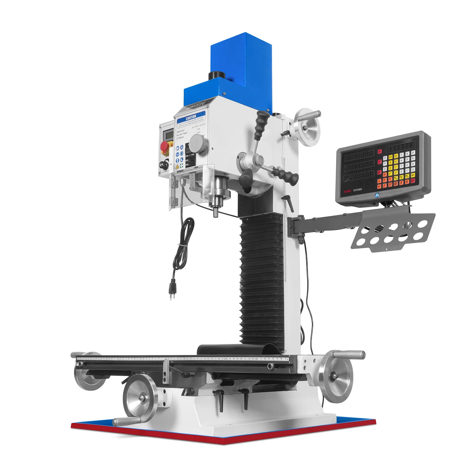 8-1/4"x33'' Industrial Benchtop Mill Drill Machine with DRO, Variable Speed, Brushless Motor, R8 Spindle, 2 HP, 110V, Compact Milling Drilling Tool for Garage Shop, DIY Metalworking without Stand VM32LD - Image 14