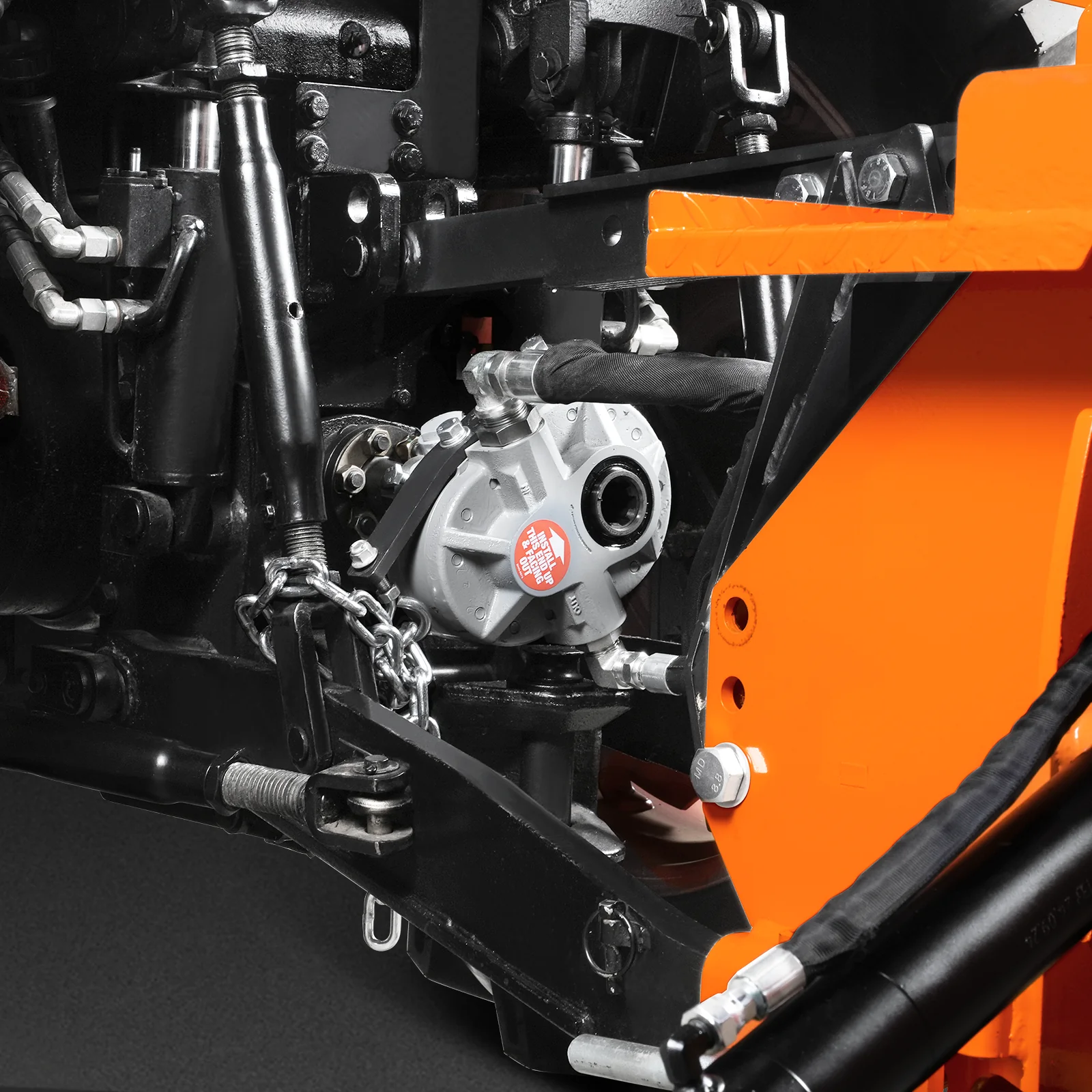 7' Tractor Backhoe Attachment with Mechanical Thumb,  12" Bucket,  ISO/SAE Switchable Controls,  Self-Contained Hydraulic System,  3 Point Hitch Cat.1,  15-50 HP,  BH660M - Image 14