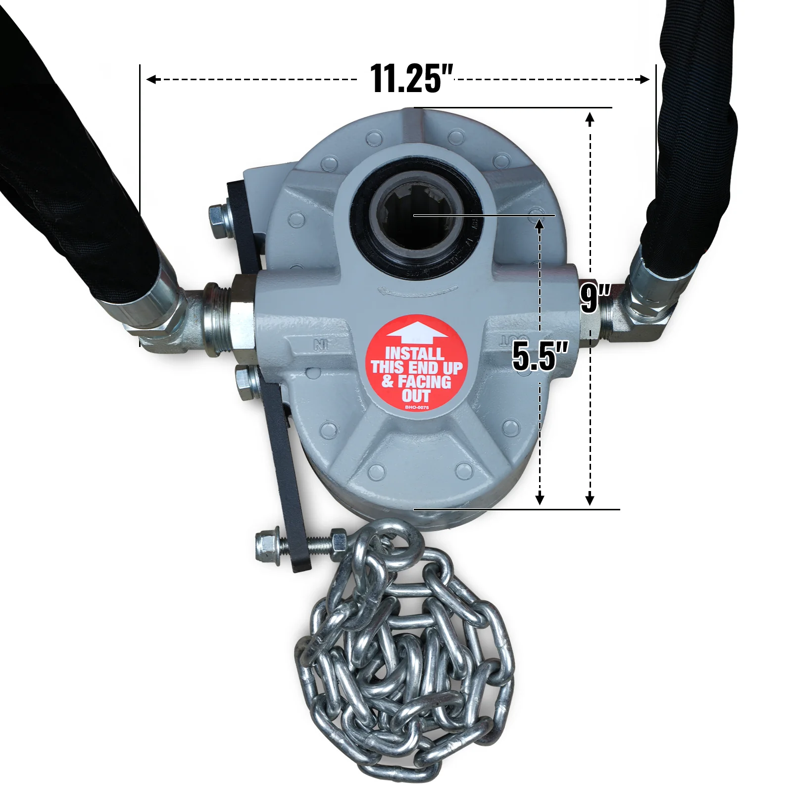 7' Tractor Backhoe Attachment with Mechanical Thumb,  12" Bucket,  ISO/SAE Switchable Controls,  Self-Contained Hydraulic System,  3 Point Hitch Cat.1,  15-50 HP,  BH660M - Image 15