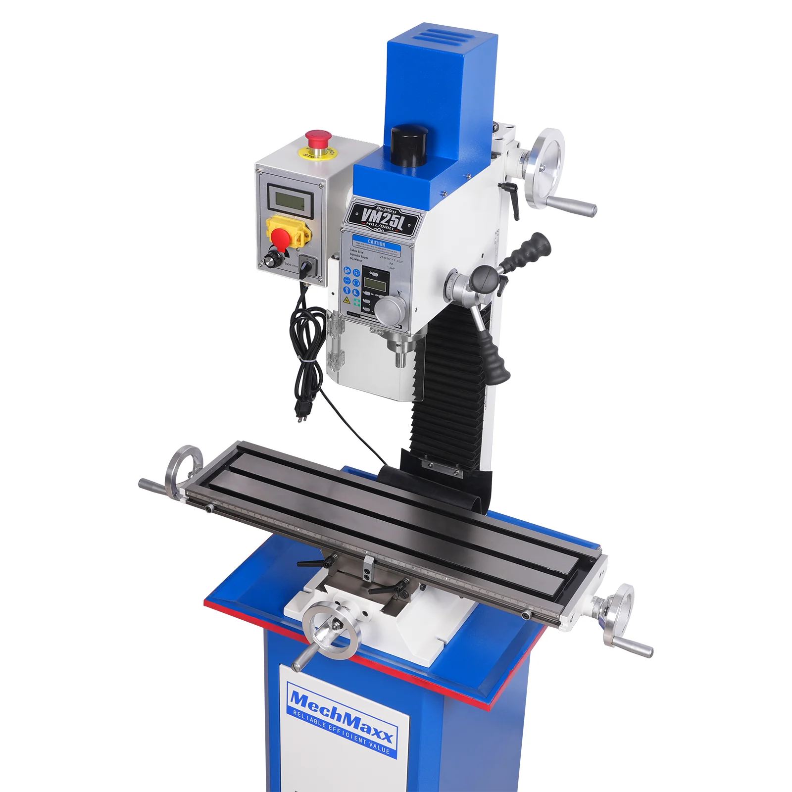 7‘’ x 27-1/2‘’ Benchtop Mini Mill Drill Machine, Variable Speed, Brshless Motor, R8 Spindle, 1.5 HP, 110V, Compact Milling Drilling Tool for Garage Shop, DIY Metalworking without Stand VM25L - Image 12
