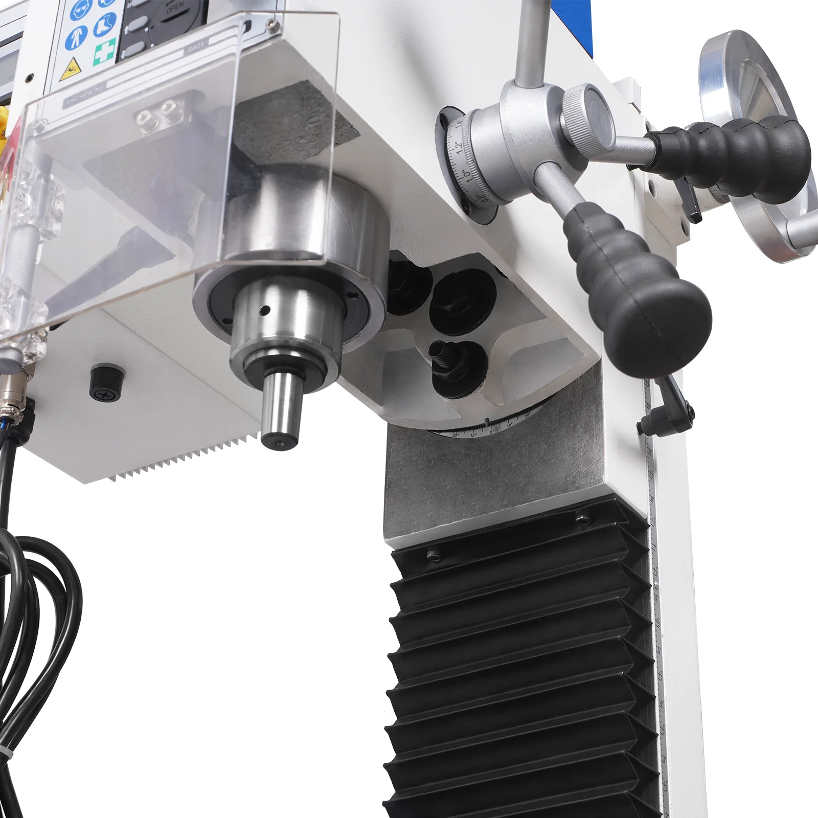 7‘’ x 27-1/2‘’ Benchtop Mini Mill Drill Machine, Variable Speed, Brshless Motor, R8 Spindle, 1.5 HP, 110V, Compact Milling Drilling Tool for Garage Shop, DIY Metalworking without Stand VM25L - Image 13