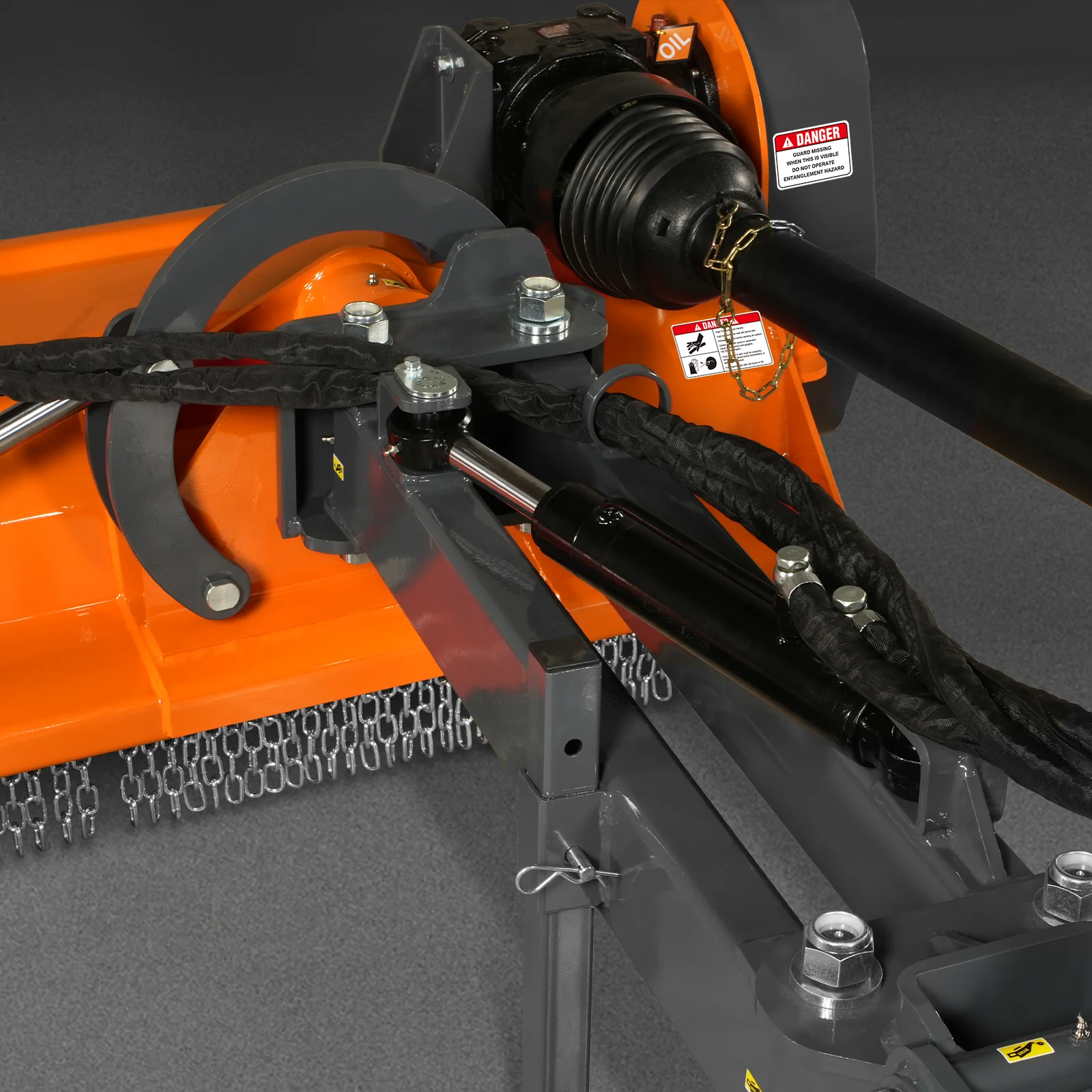 72" Heavy Duty Offset Ditch Bank Flail Mower Italy CMR Gearbox,  90° Tilt,  70-100 HP Tractor,  3-Point Hitch,  PTO Driven,  VAM72 - Image 12