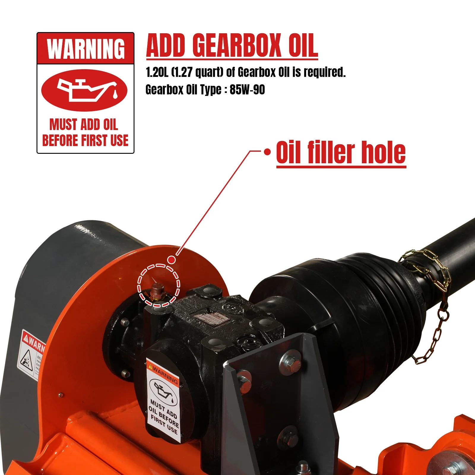 72" Heavy Duty Offset Ditch Bank Flail Mower Italy CMR Gearbox,  90° Tilt,  70-100 HP Tractor,  3-Point Hitch,  PTO Driven,  VAM72 - Image 3