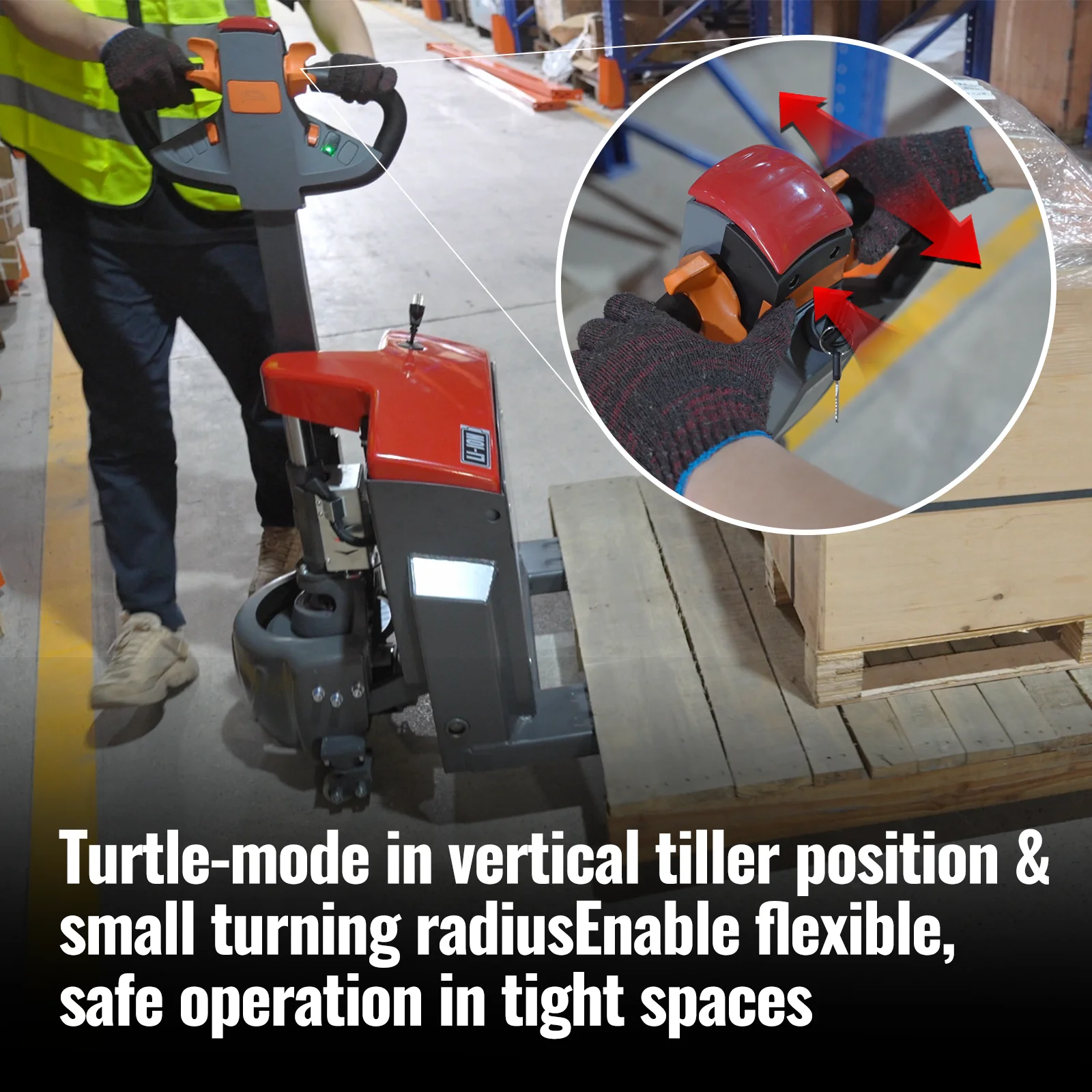 3300lbs Lithium-ion Electric Pallet Jack,  45"x27" Fork,  24V 40Ah Battery,  Walkie Type Truck,  EPT33 - Image 9