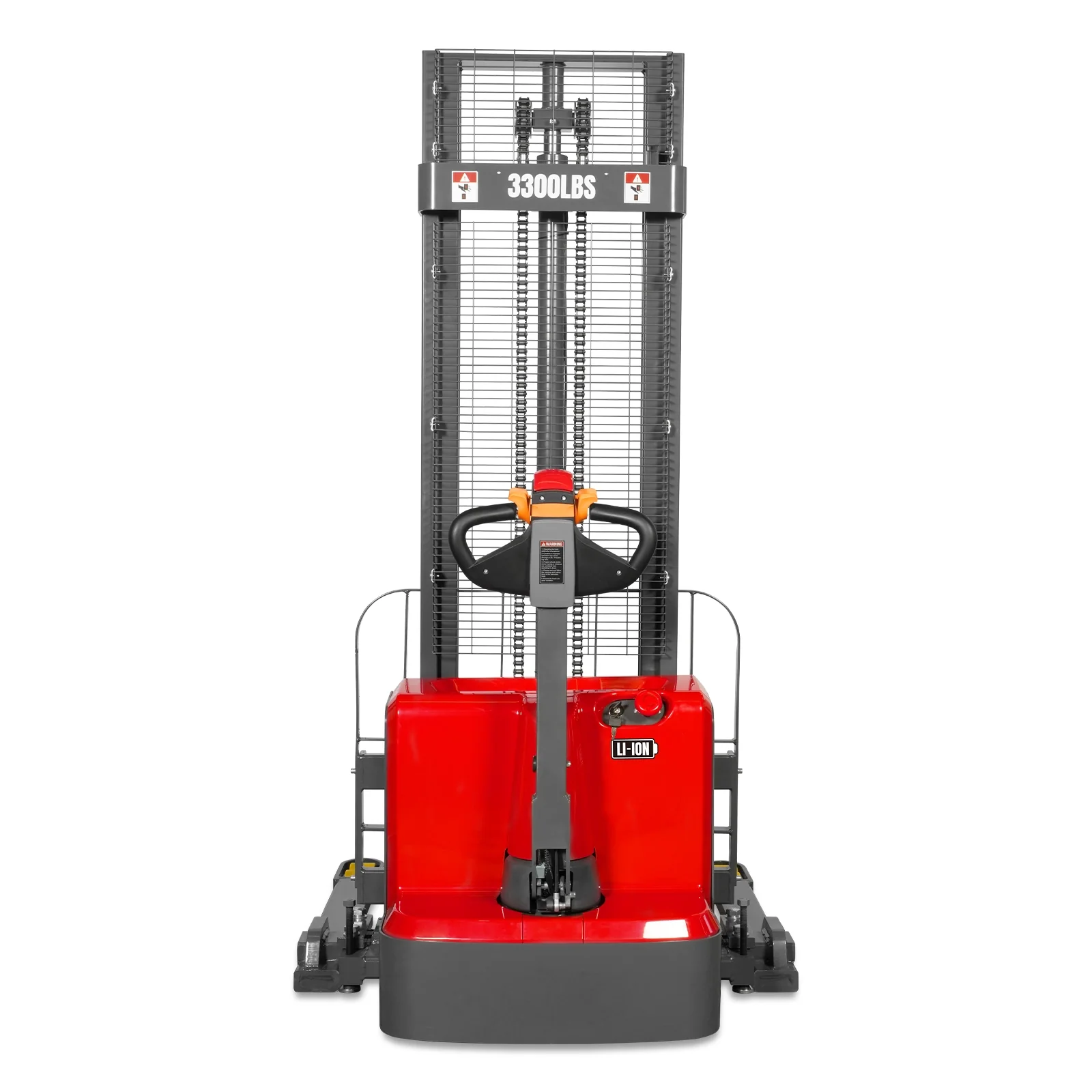 3300lbs Lithium-ion Electric Straddle Stacker,  118" Lift,  Adjustable Legs & Forks,  F33-118S - Image 24