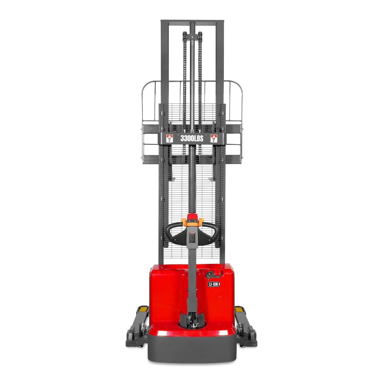 3300lbs Lithium-ion Electric Straddle Stacker,  118" Lift,  Adjustable Legs & Forks,  F33-118S - Image 31