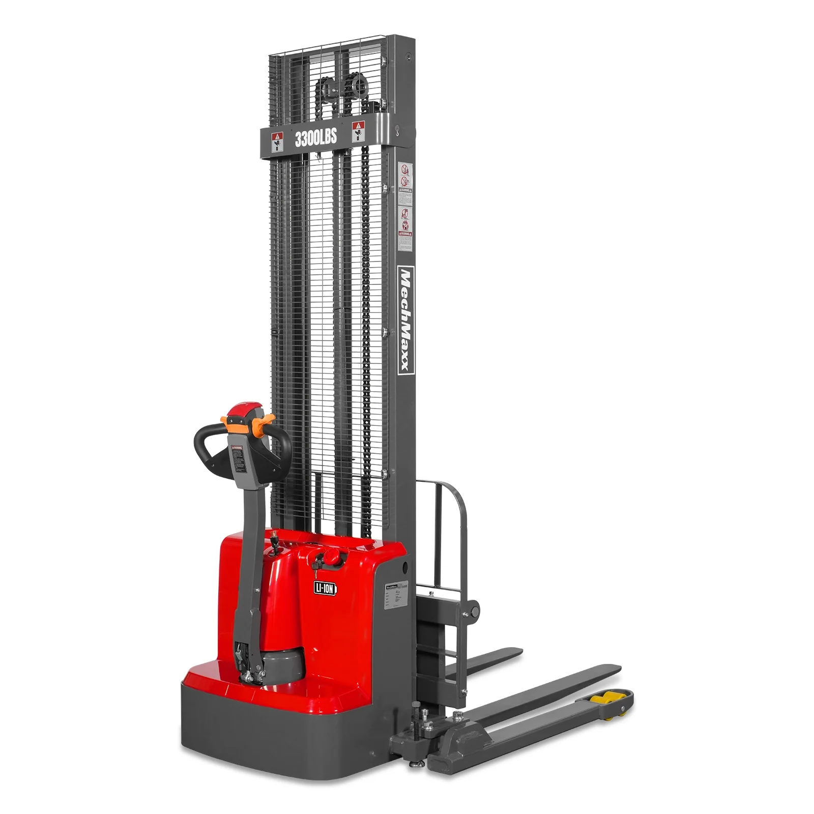 3300lbs Lithium-ion Electric Straddle Stacker,  138" Lift,  Adjustable Legs & Forks,  F33-138S - Image 25